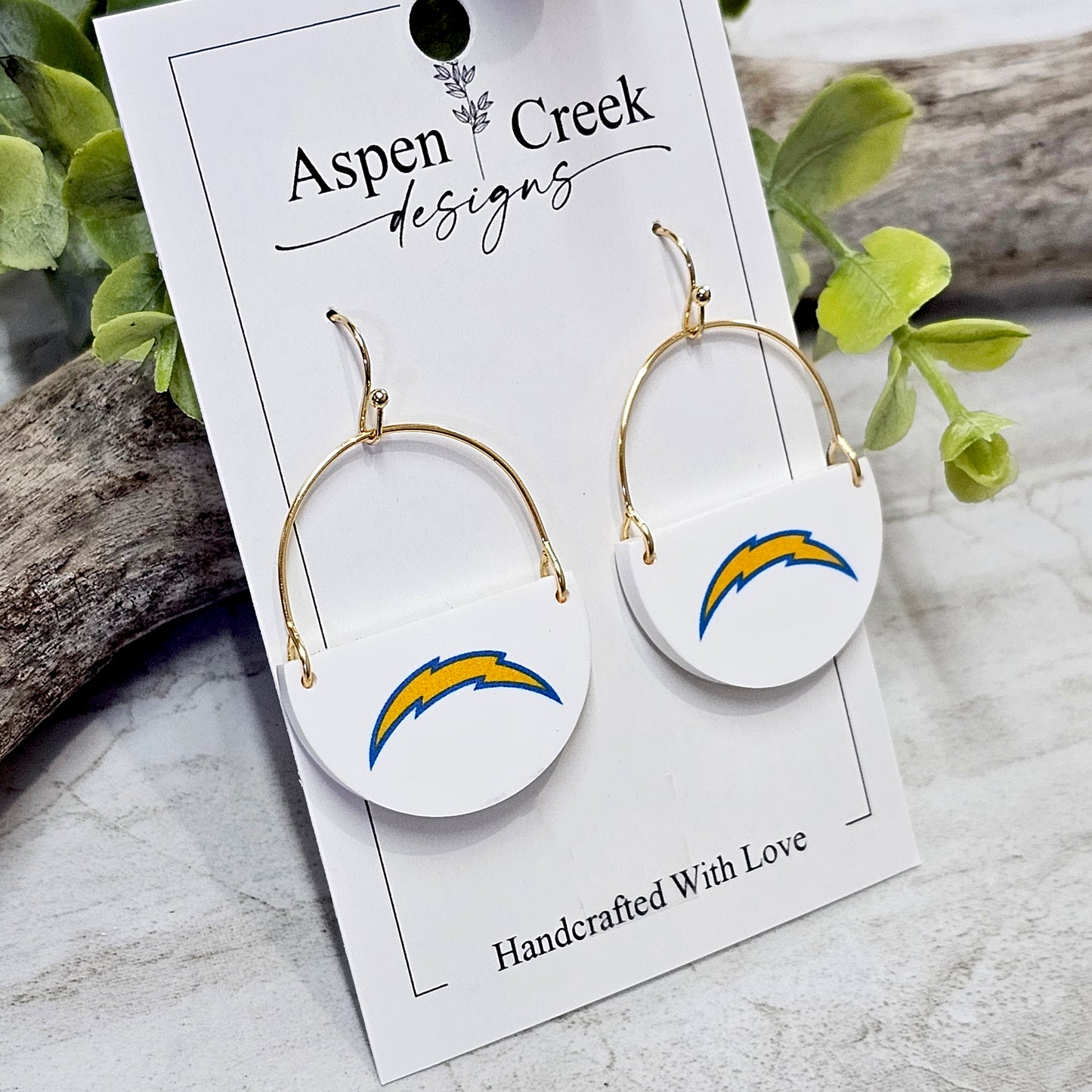 NFL Sublimation Earrings-85-Chargers