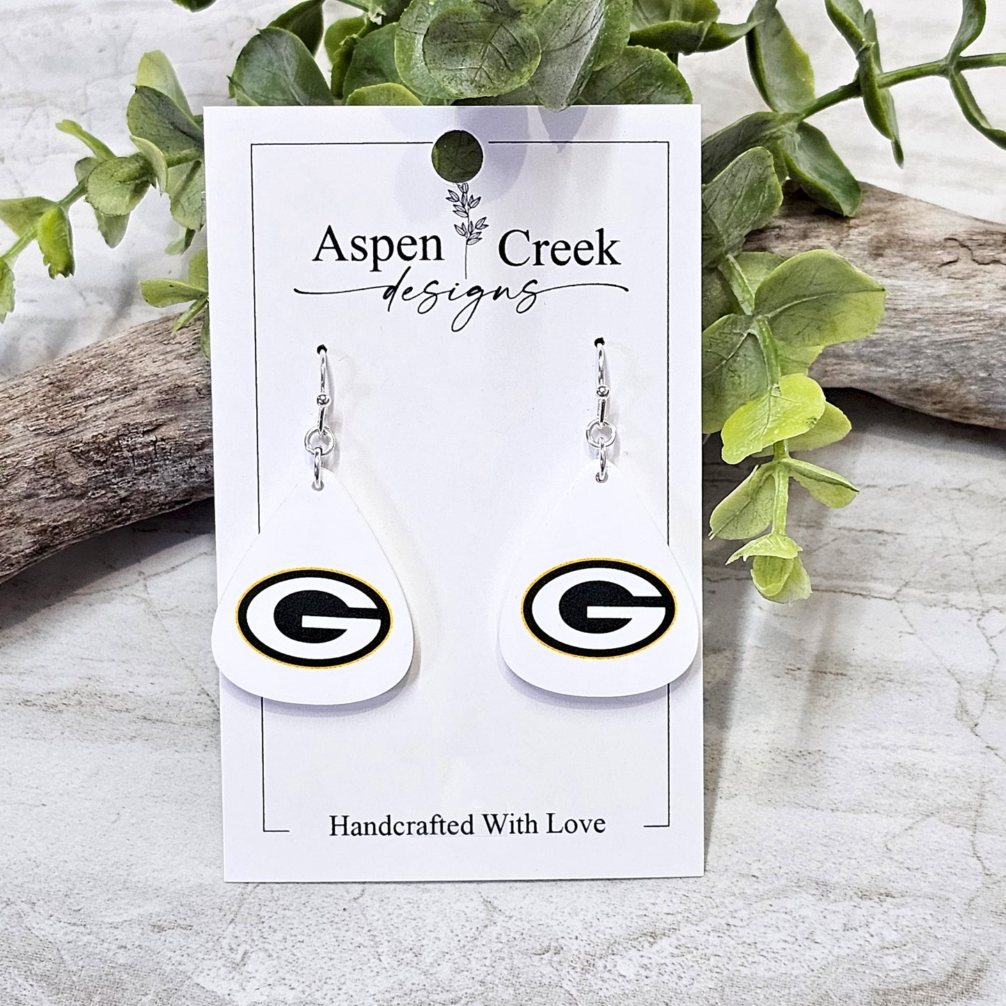 NFL Sublimation Earrings-86-Packers