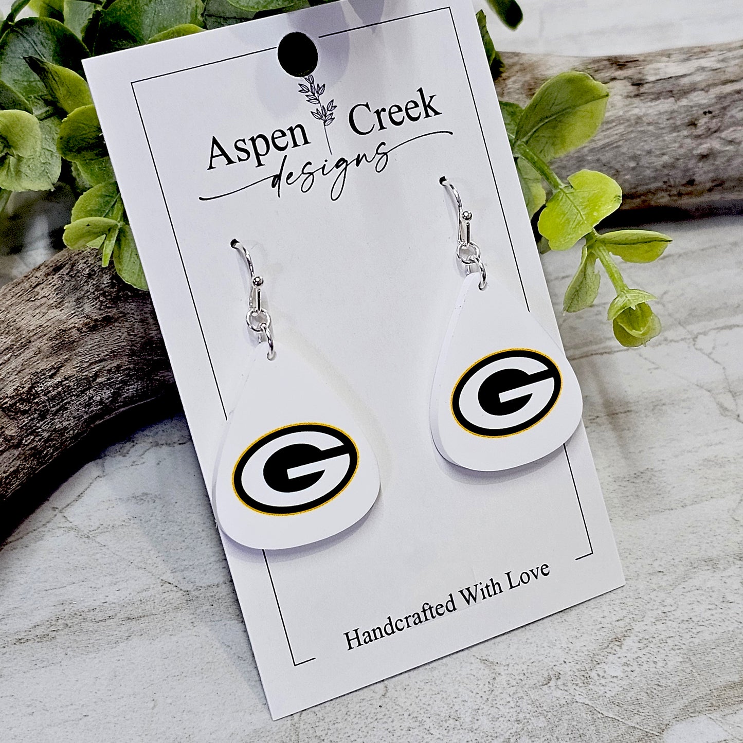 NFL Sublimation Earrings-86-Packers