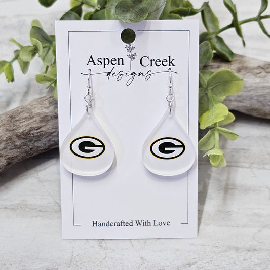 NFL Sublimation Earrings-87-Packers