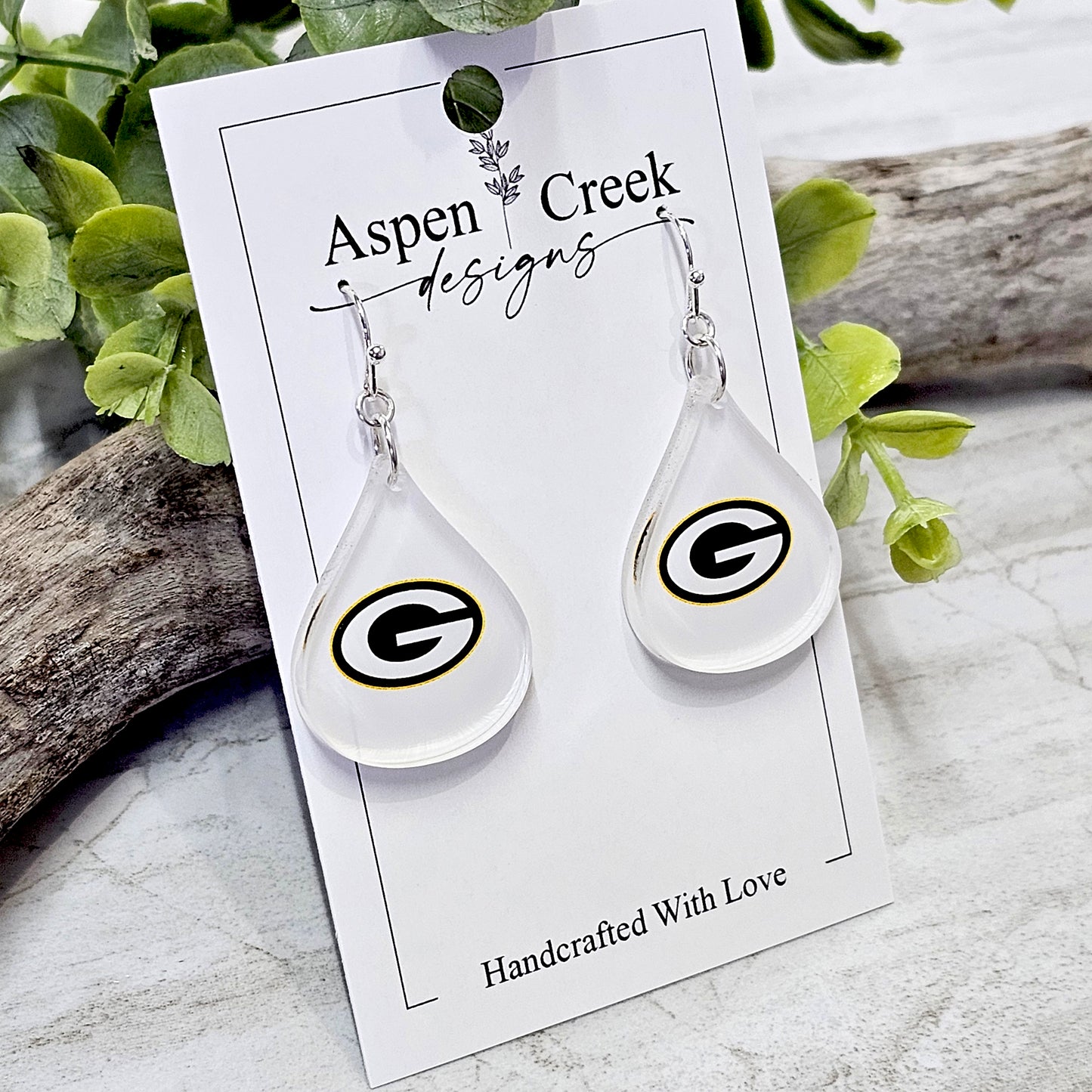 NFL Sublimation Earrings-87-Packers