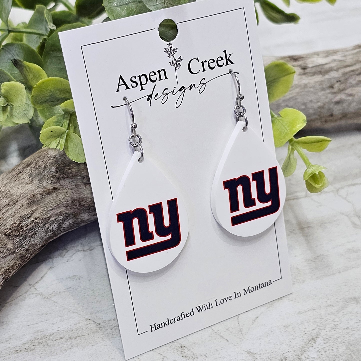 NFL Sublimation Earrings-88-Giants