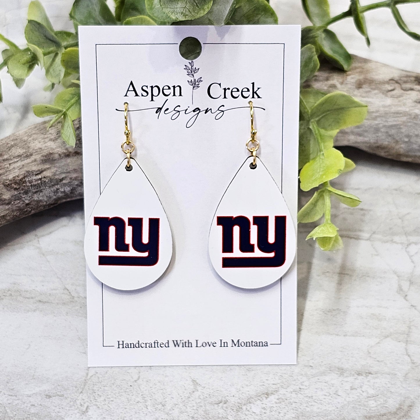 NFL Sublimation Earrings-89-Giants