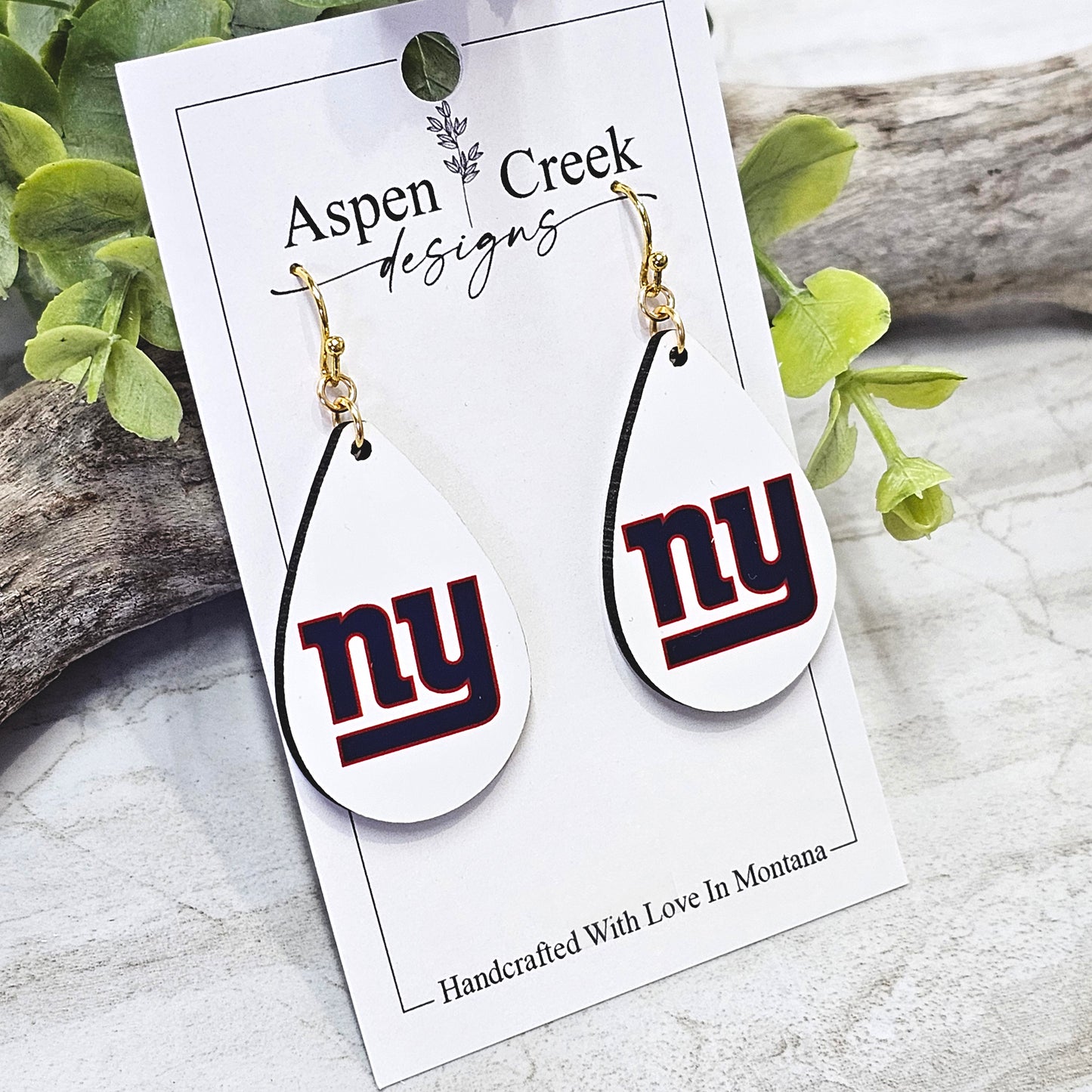 NFL Sublimation Earrings-89-Giants