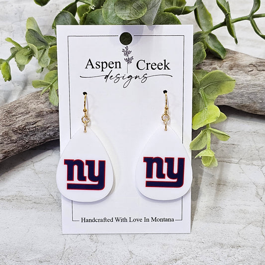 NFL Sublimation Earrings-90-Giants