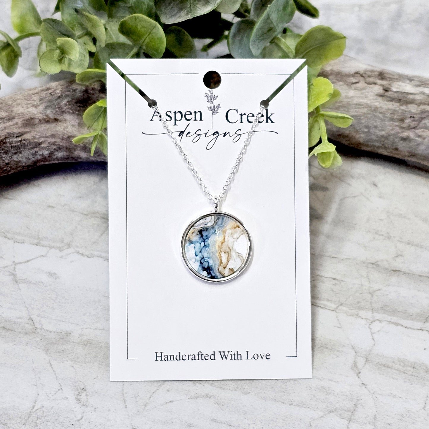 Scenic Silver Bezels Sublimation Necklaces- NSS-14