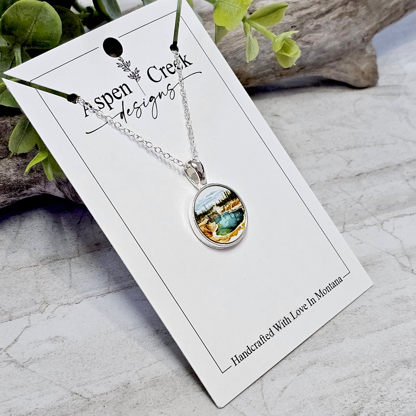 Scenic Silver Bezels Sublimation Necklaces- NSS-281 -A