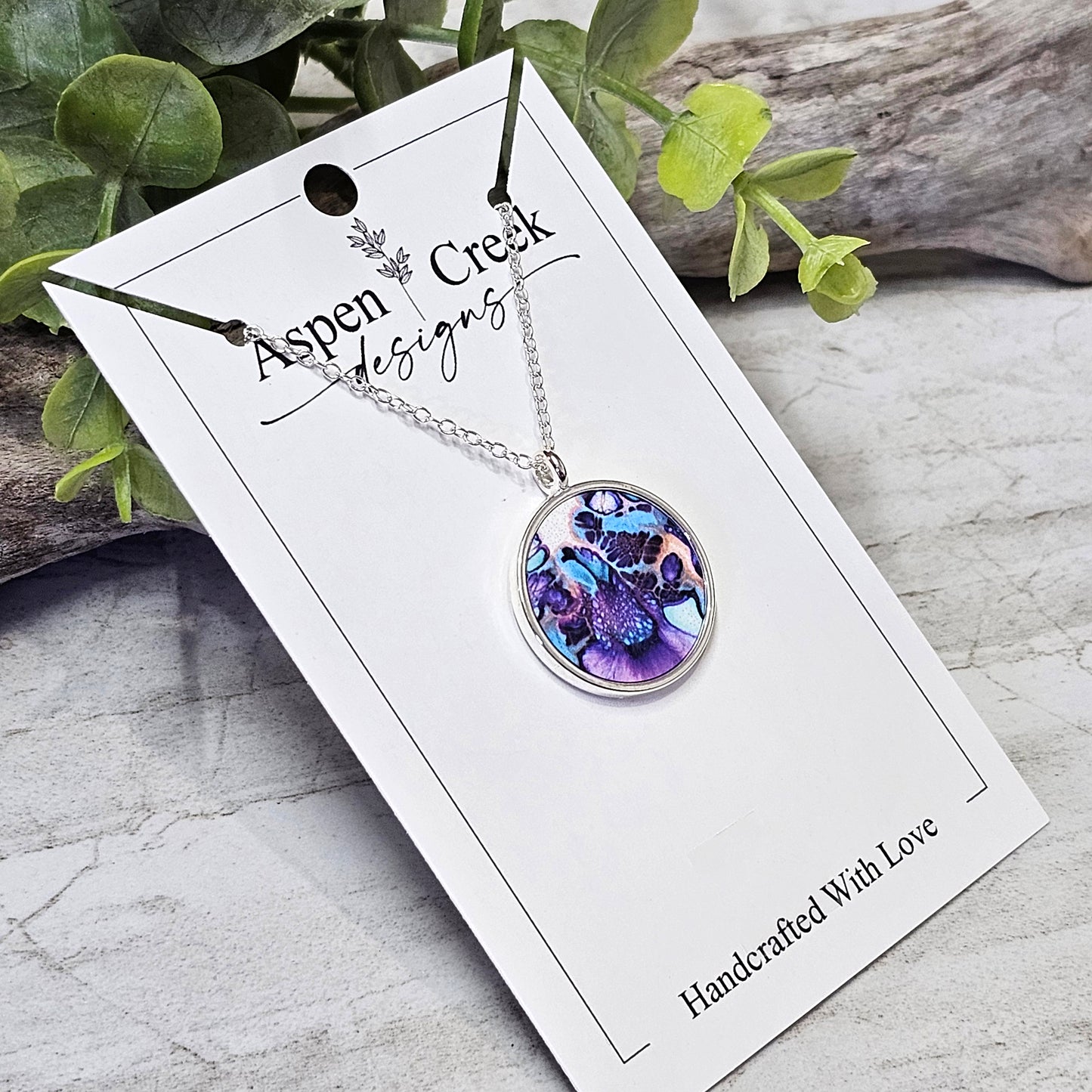 Scenic Silver Bezels Sublimation Necklaces- NSS-6