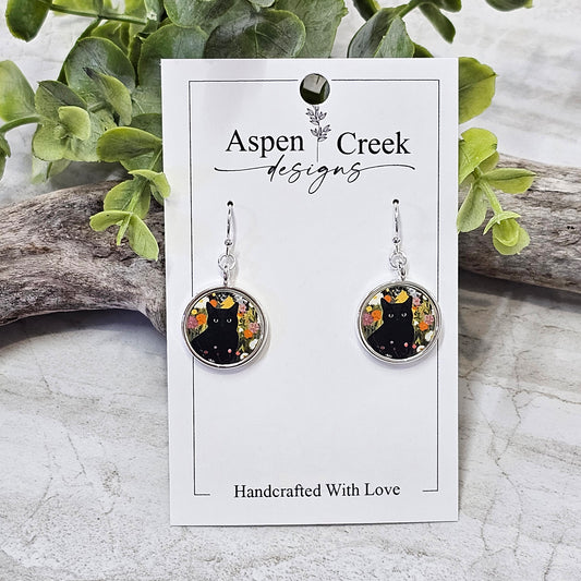 Silver Bezel Sublimation Scenic Earrings-SSB-288