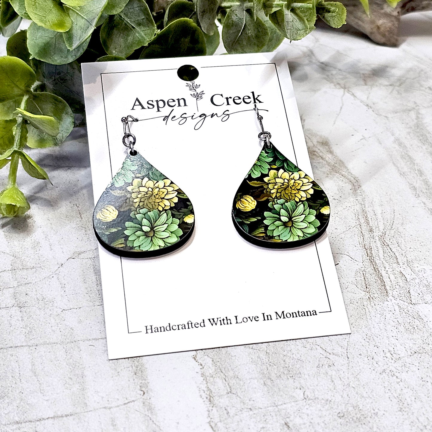 Sublimation Earrings- Botanicals-18a