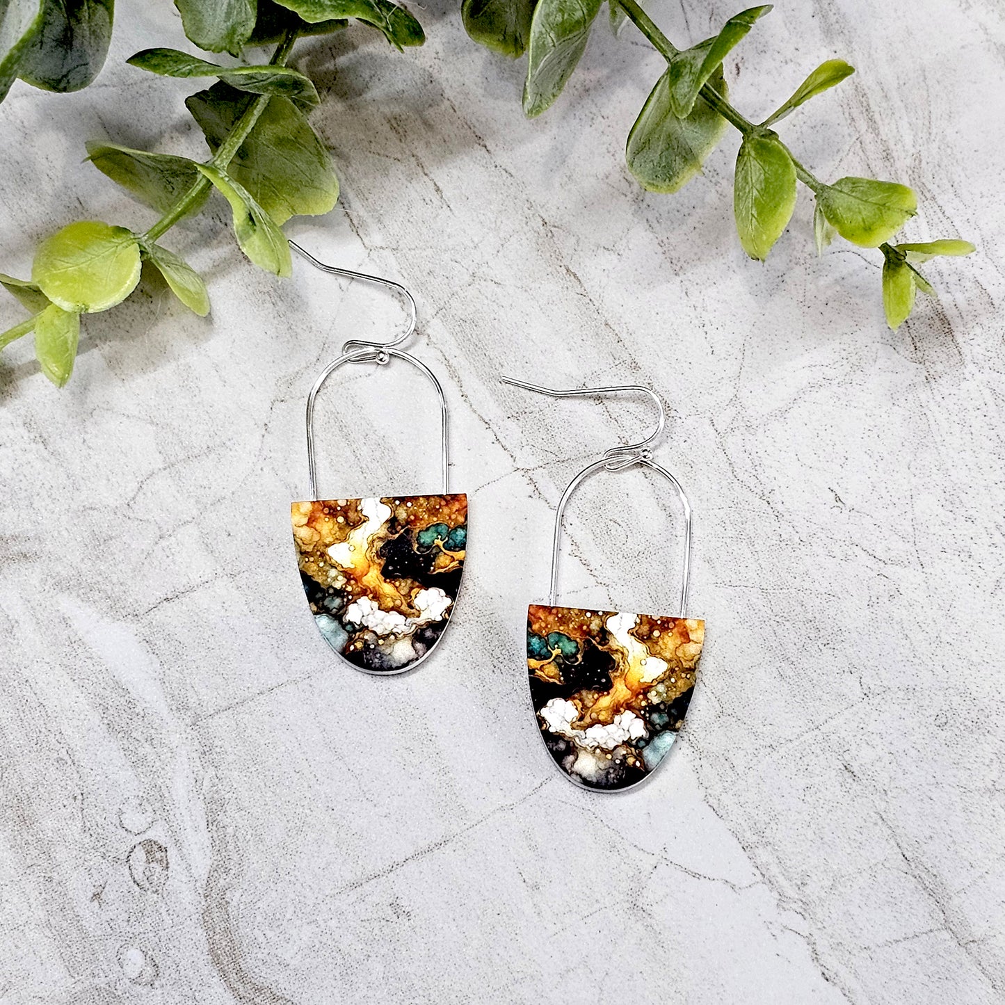 Sublimation Earrings- Abstract- 187-a