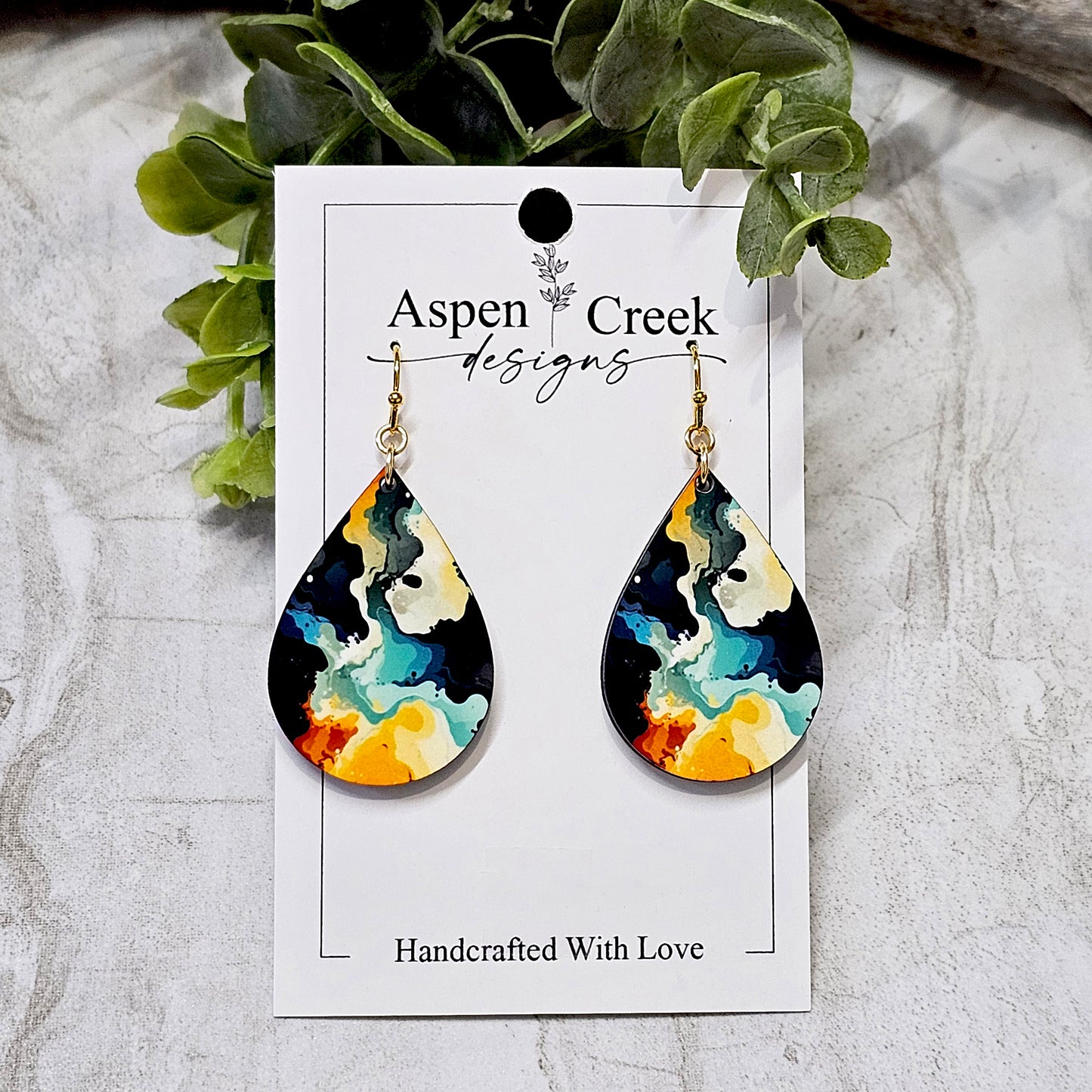 Sublimation Earrings- Abstract-24a