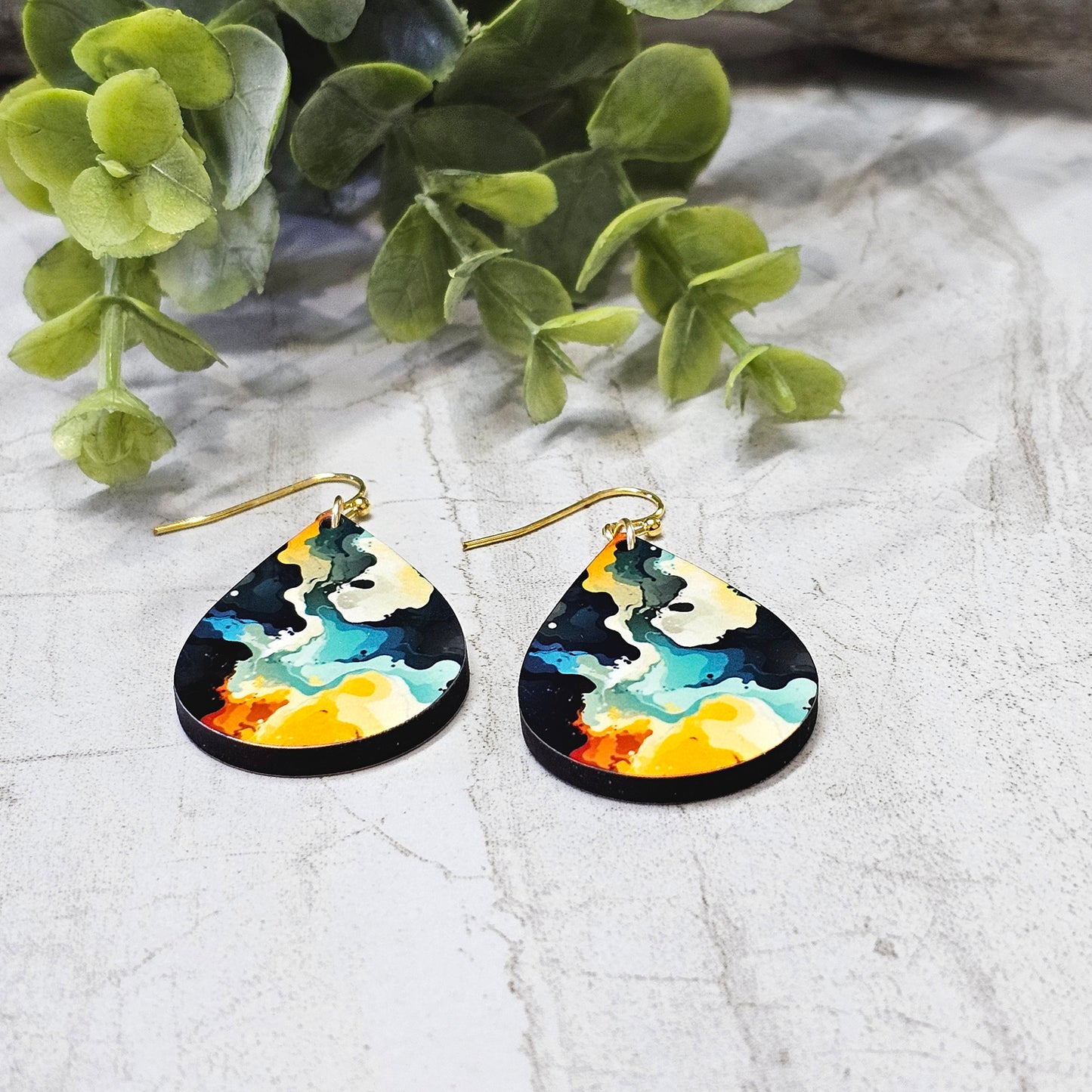 Sublimation Earrings- Abstract-24a