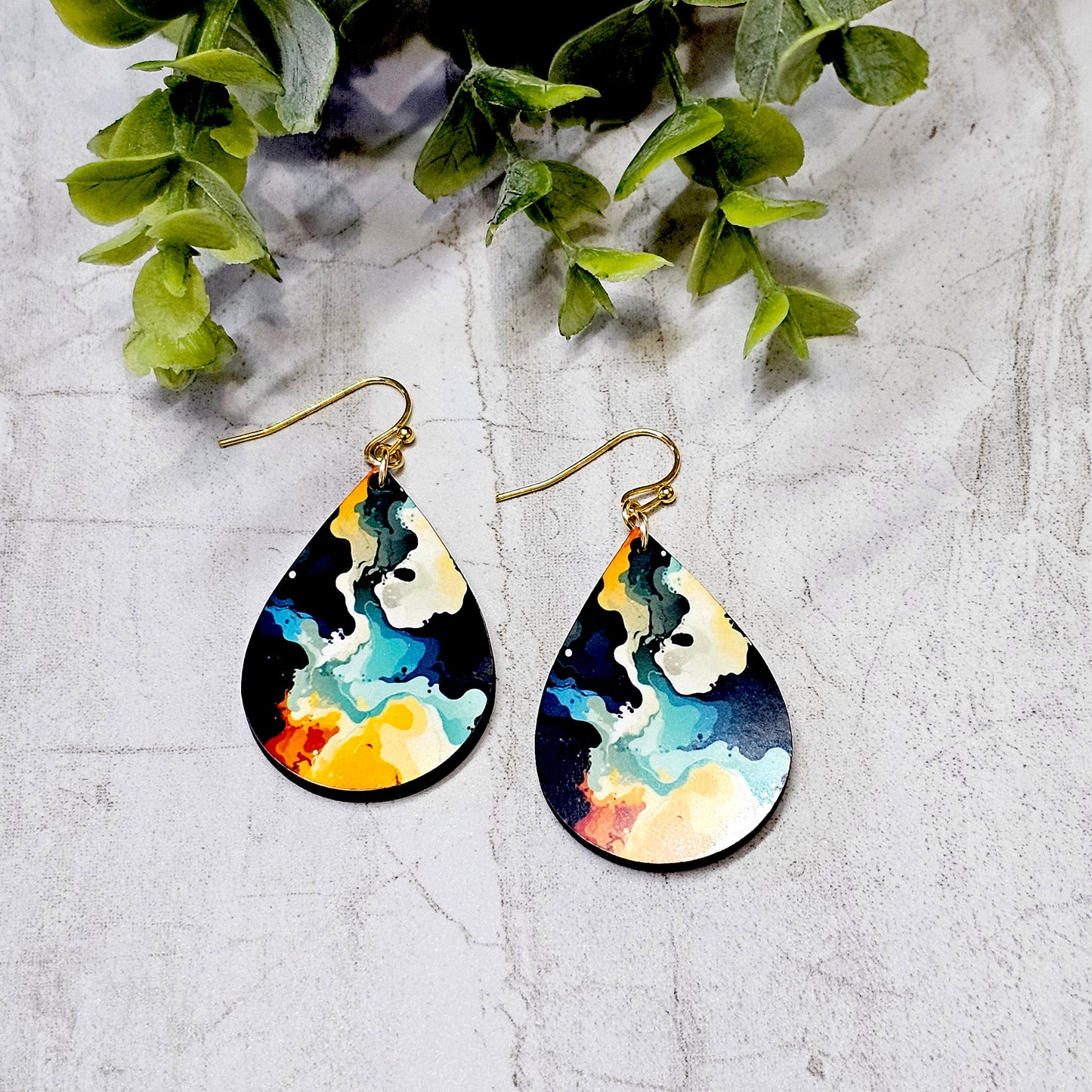 Sublimation Earrings- Abstract-24a