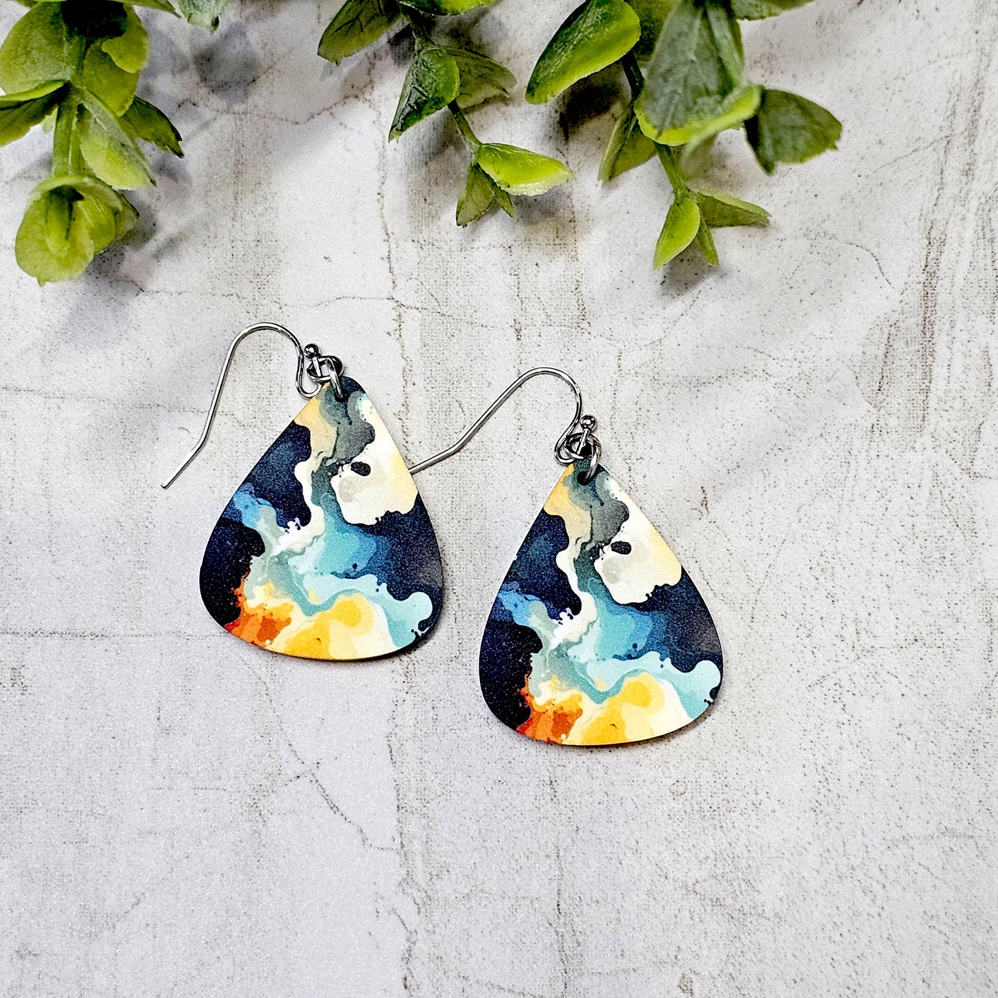 Sublimation Earrings Abstract -24a