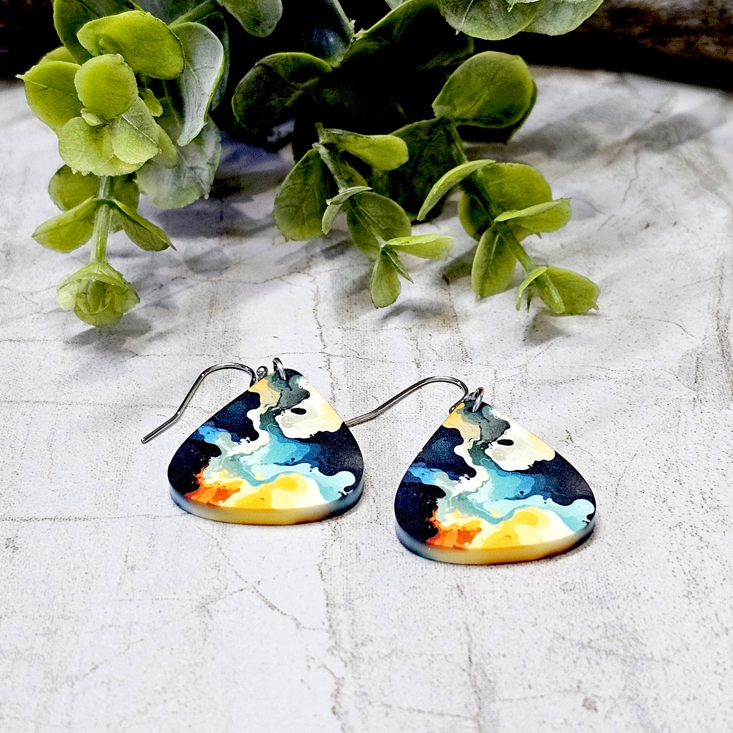 Sublimation Earrings Abstract -24a