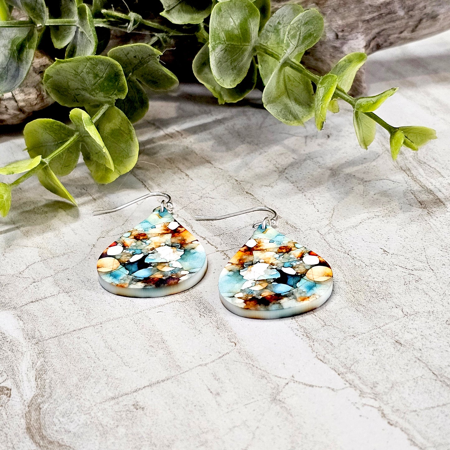 Sublimation Earrings- Abstract- 247-b