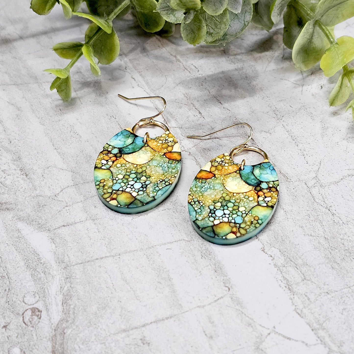 Sublimation Earrings- Abstract- 248-a