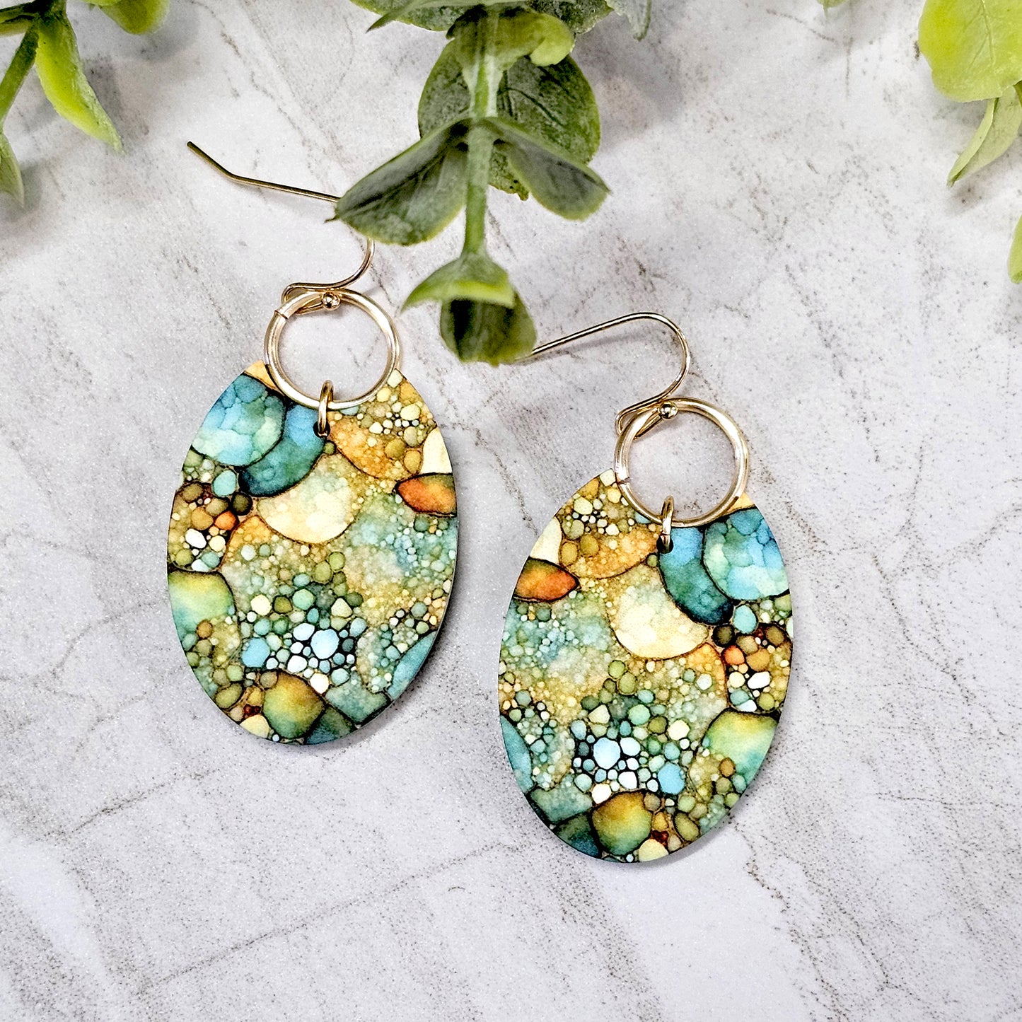 Sublimation Earrings- Abstract- 248-a