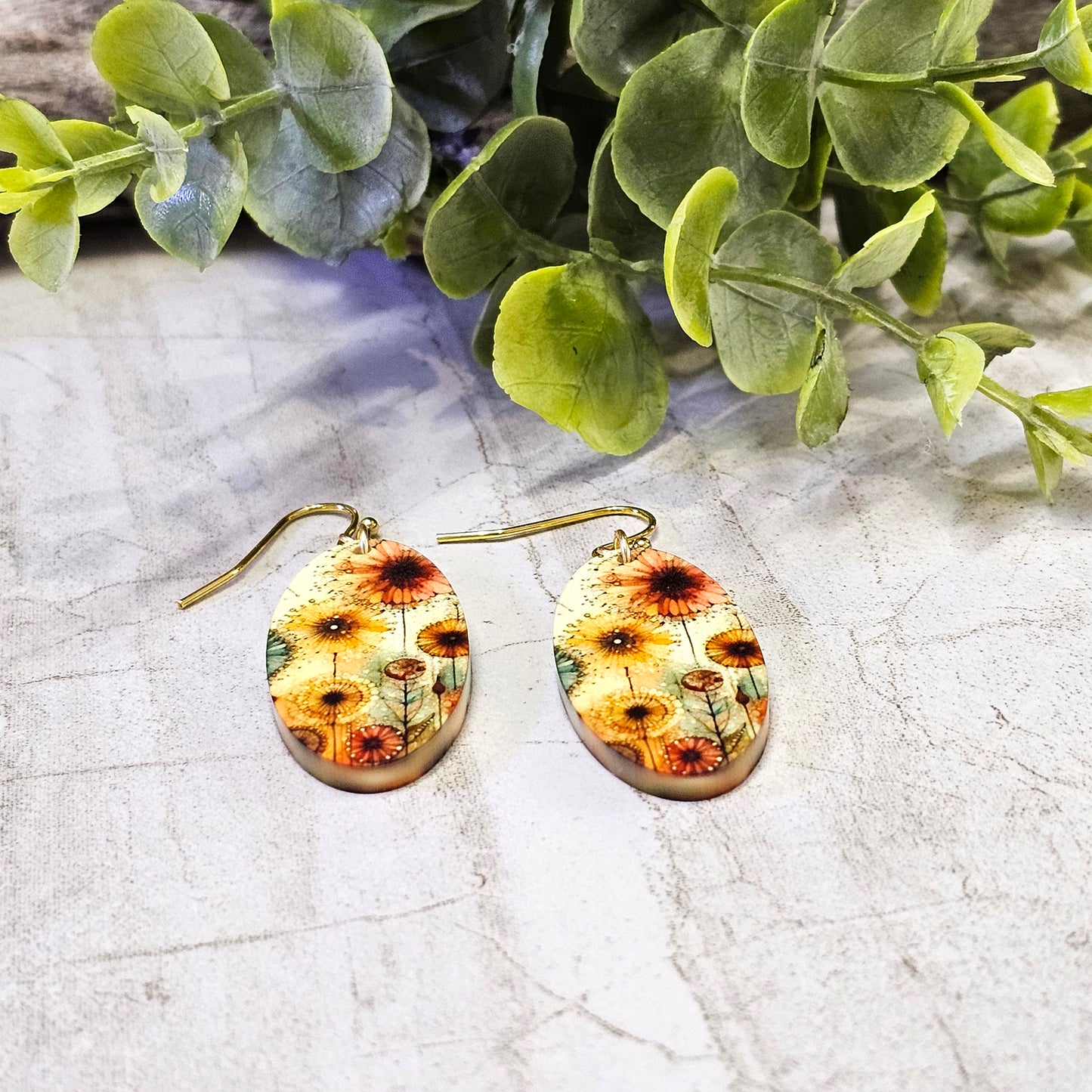 Sublimation Earrings Botanical -27a