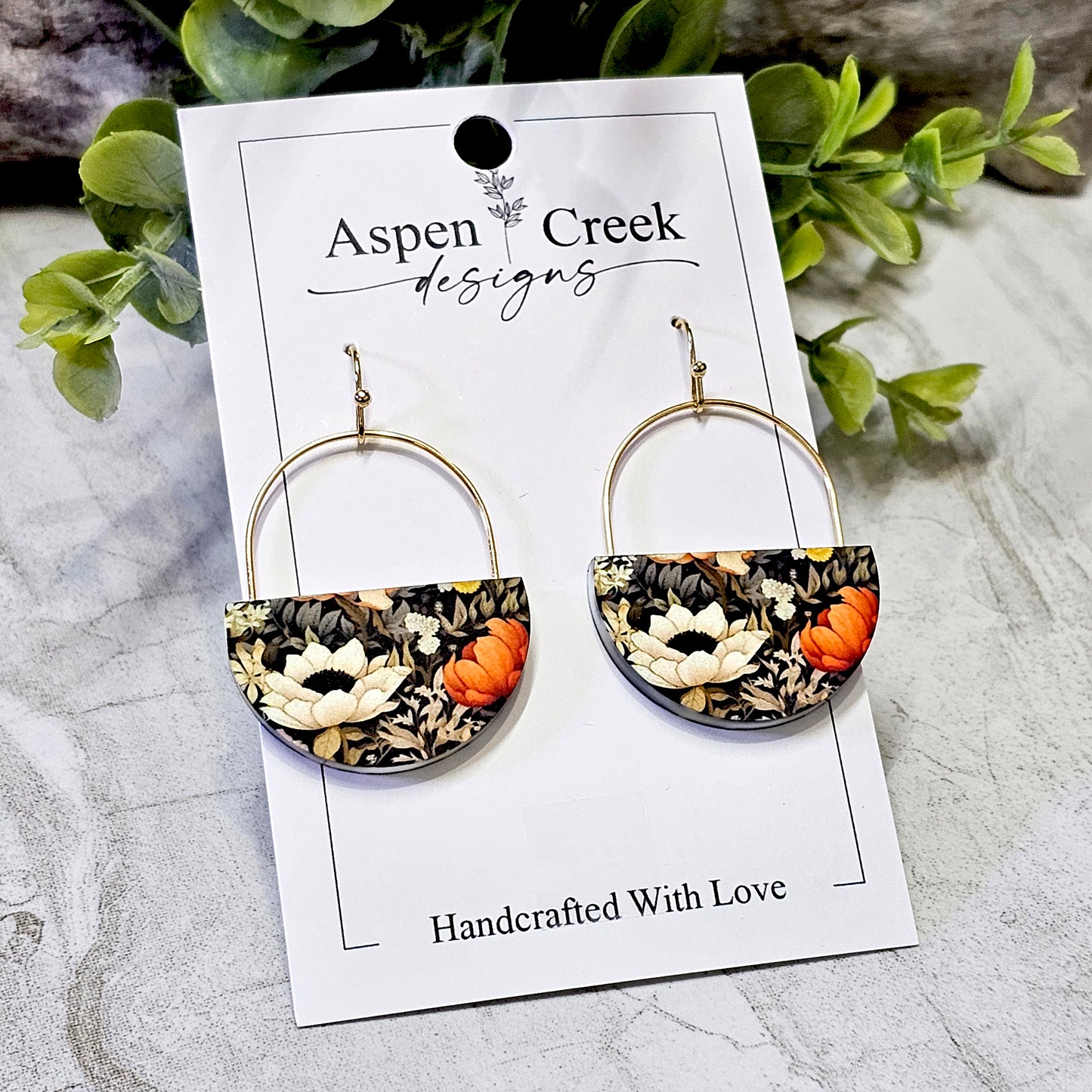 Sublimation Earrings -Botanical -36a