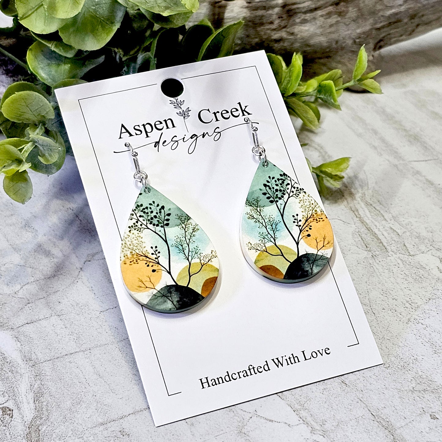 Sublimation Earrings Botanical -37a