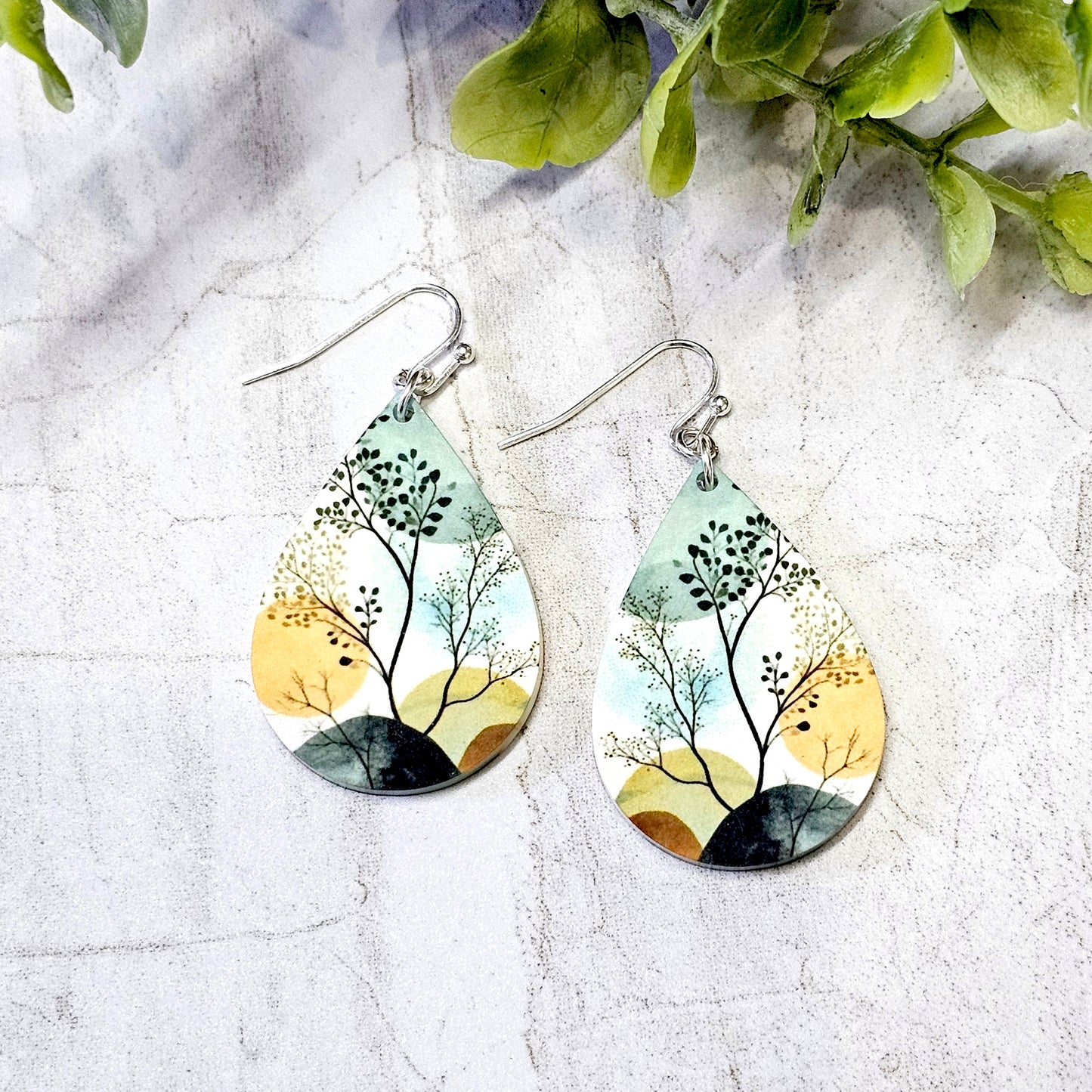 Sublimation Earrings Botanical -37a