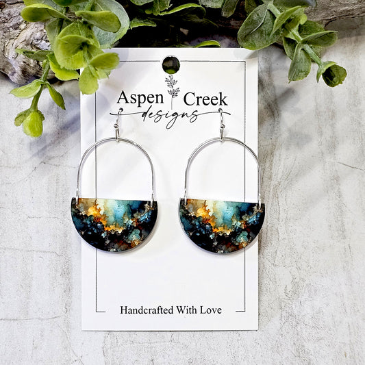 Sublimation Earrings -Abstract -44a