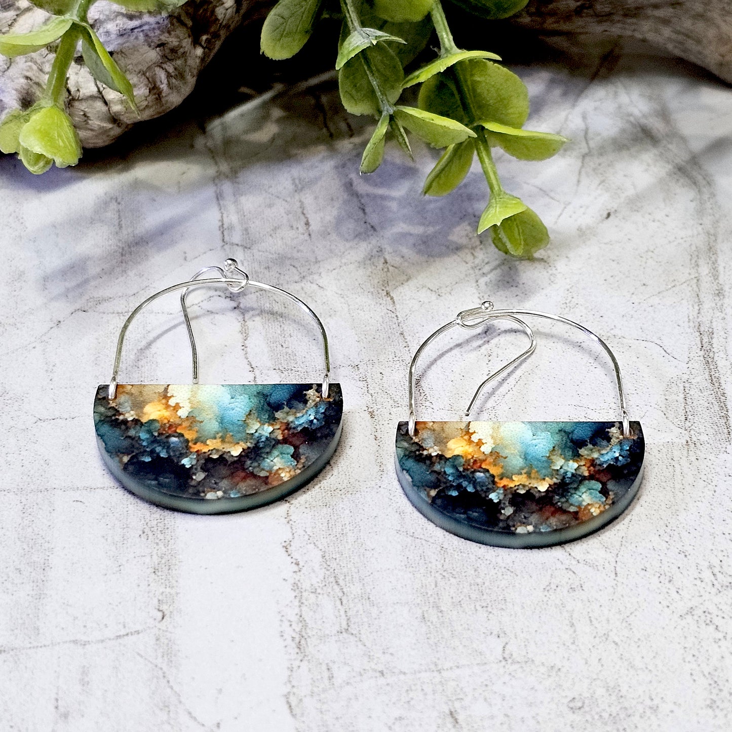 Sublimation Earrings -Abstract -44a