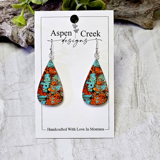 Sublimation Earrings Abstract -52a