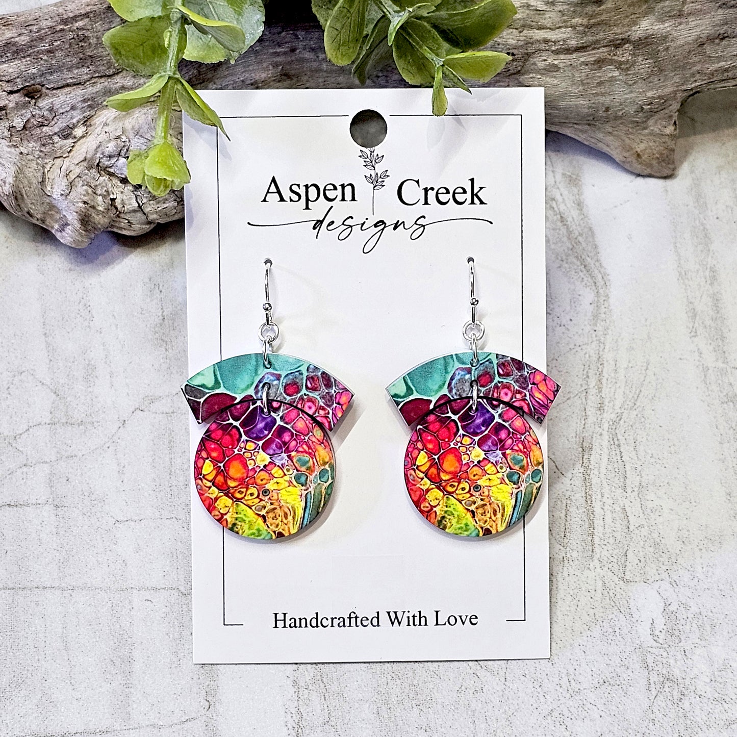 Sublimation Earrings -Abstract-59b