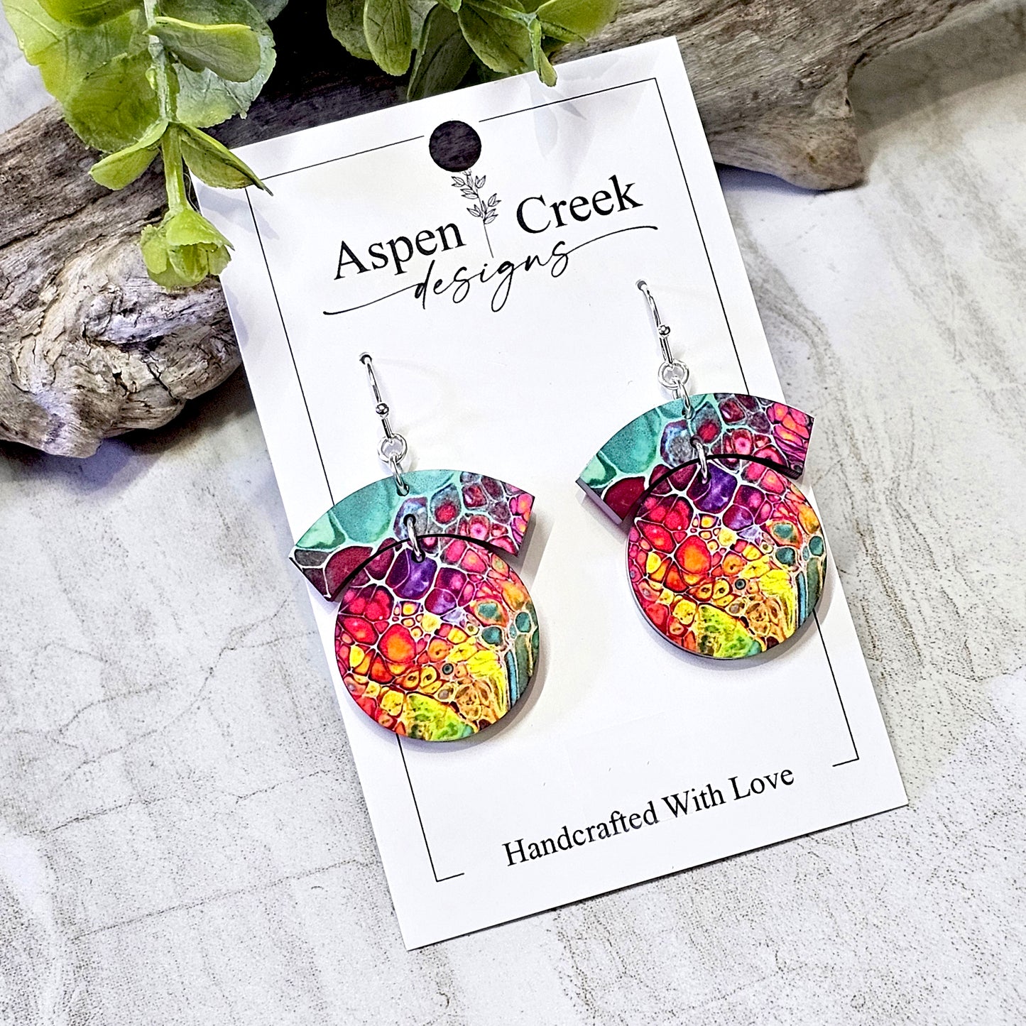 Sublimation Earrings -Abstract-59b