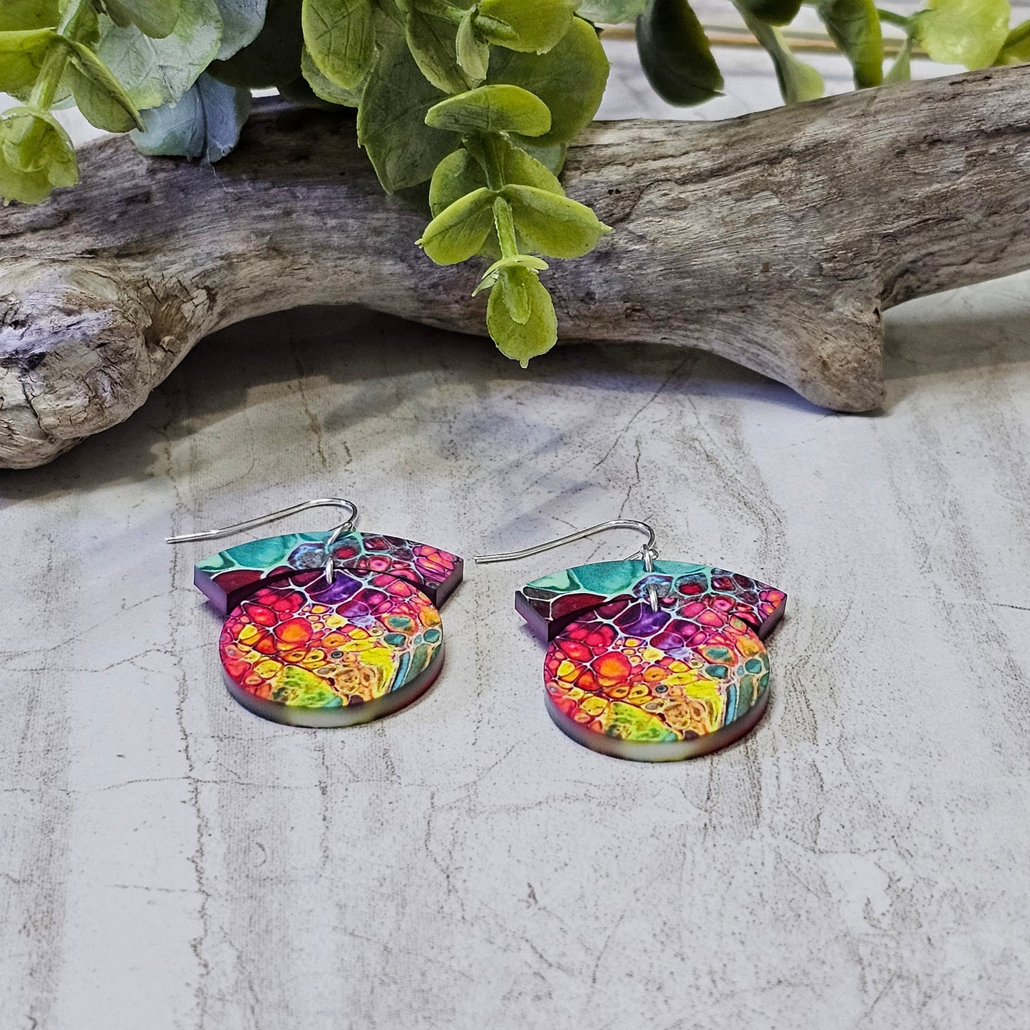 Sublimation Earrings -Abstract-59b