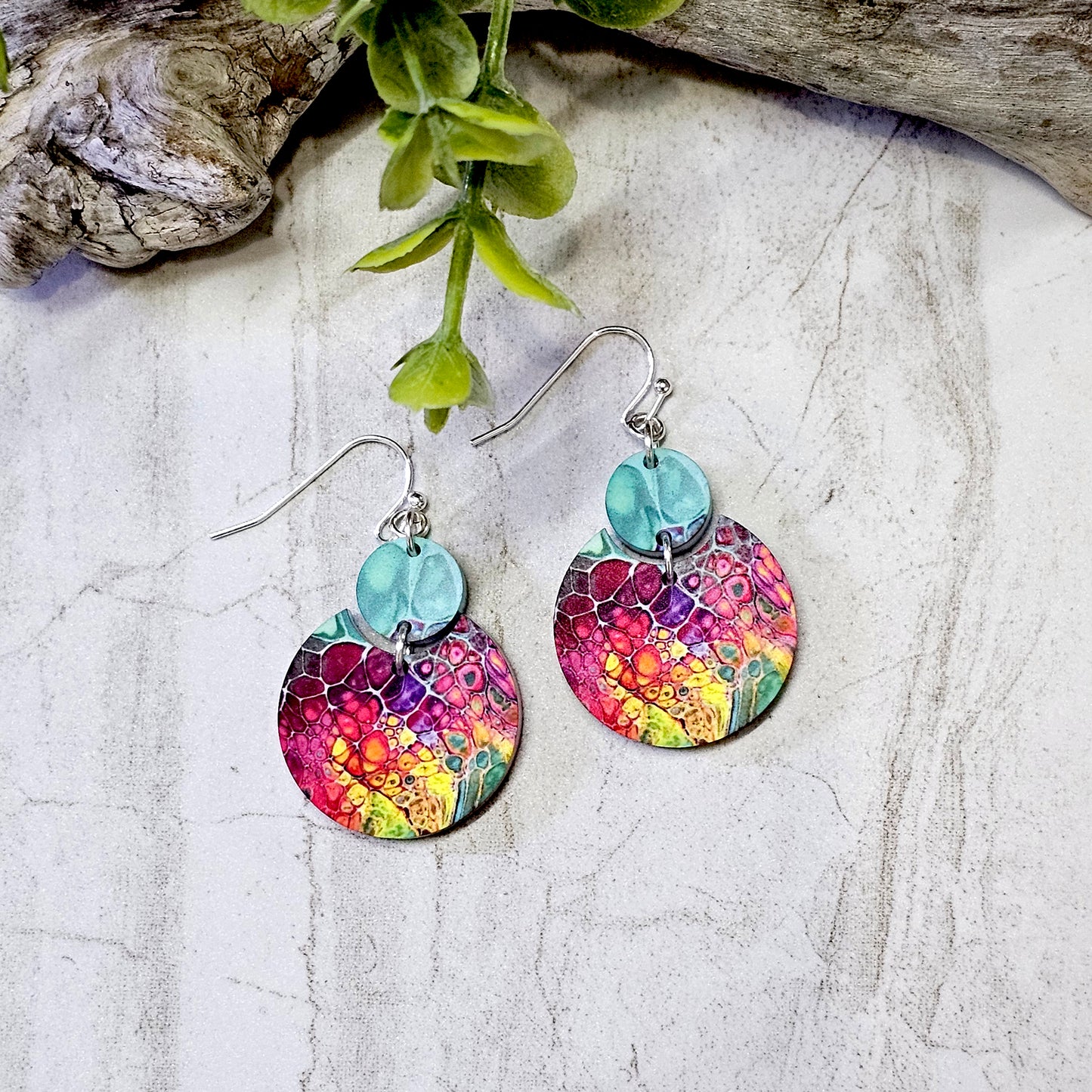 Sublimation Earrings -Abstract -59a