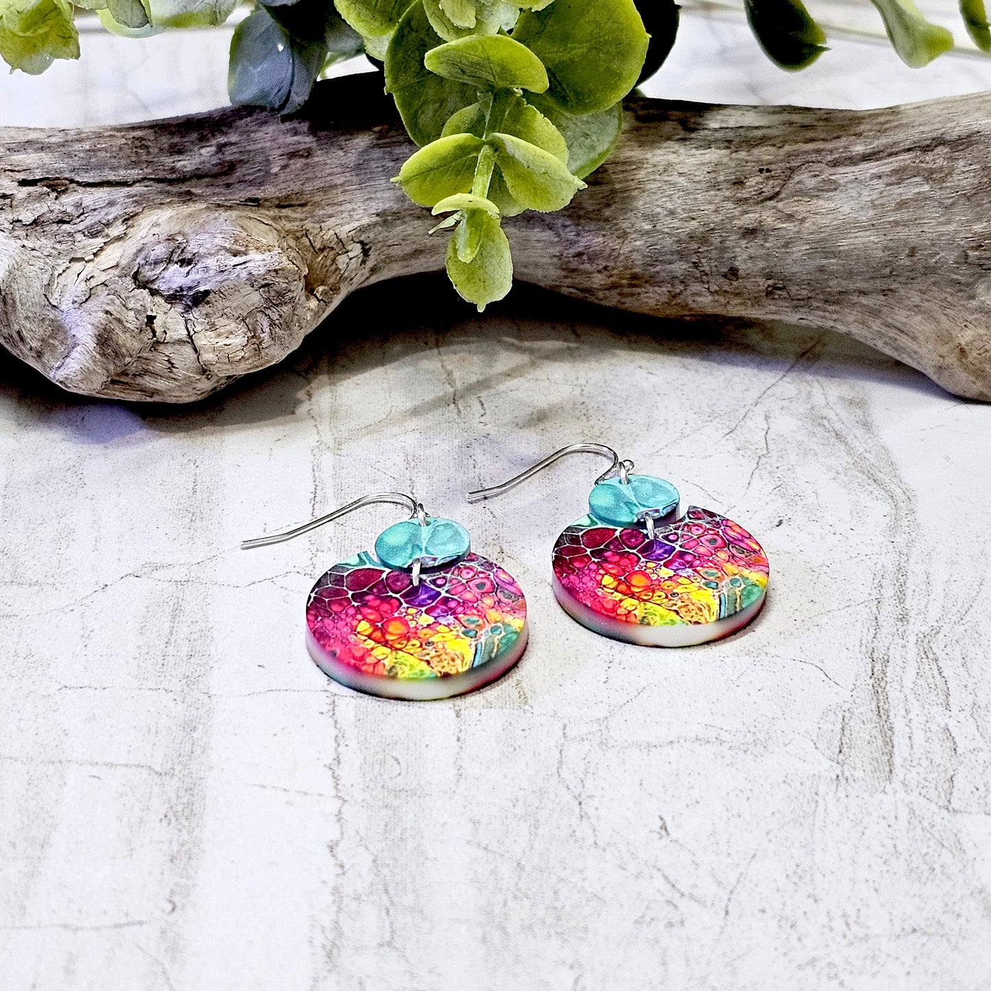 Sublimation Earrings -Abstract -59a