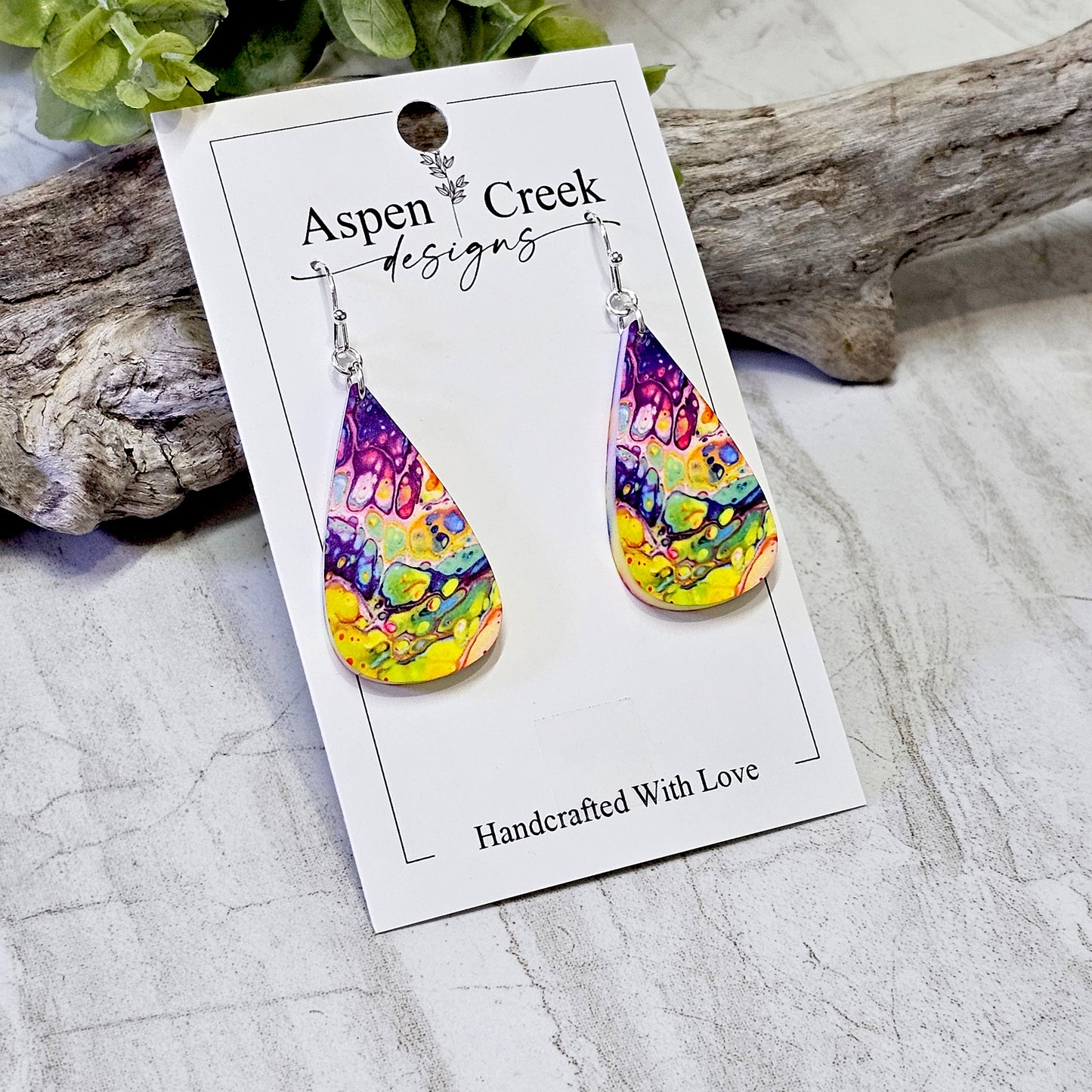 Sublimation Earrings Abstract-63a