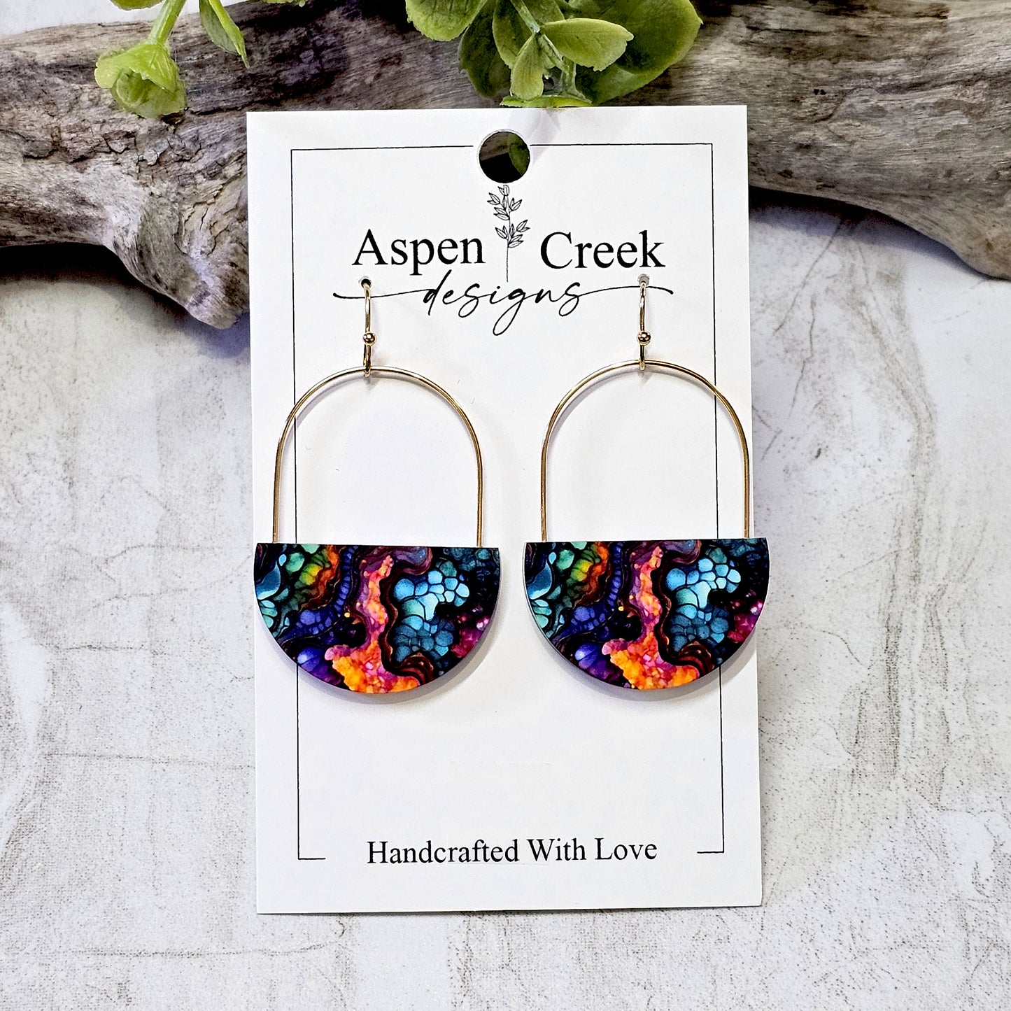 Sublimation Earrings -Abstract -64a