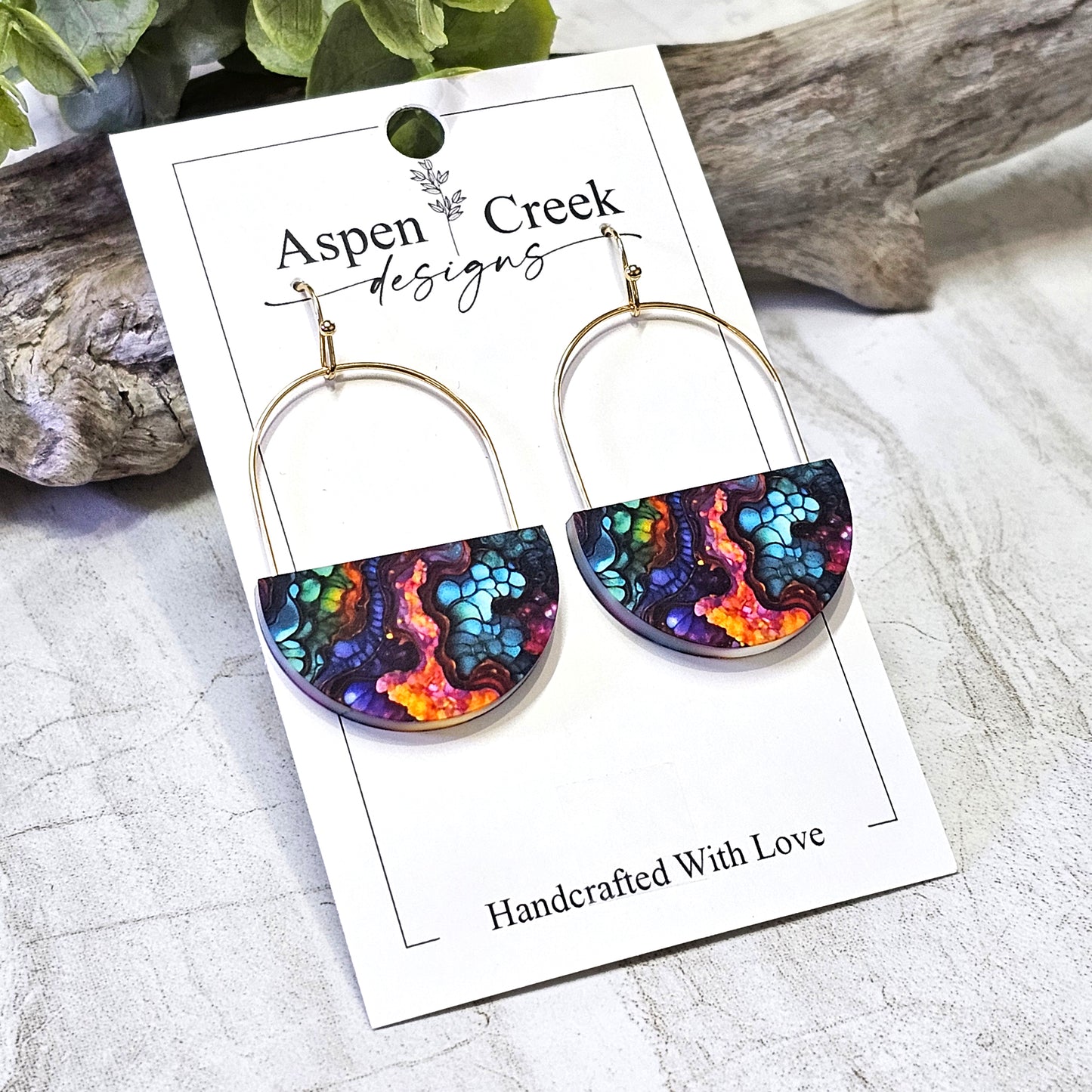 Sublimation Earrings -Abstract -64a