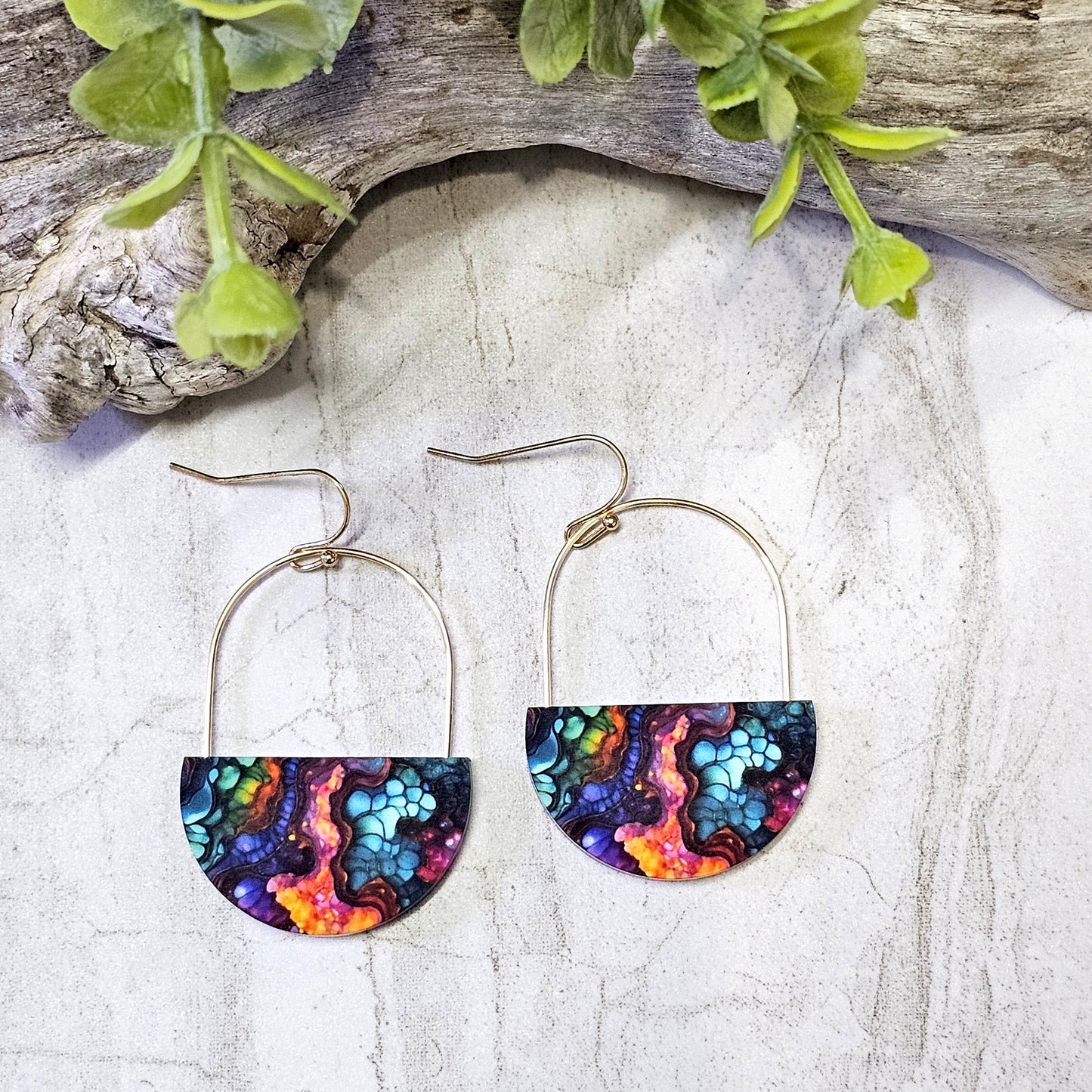 Sublimation Earrings -Abstract -64a