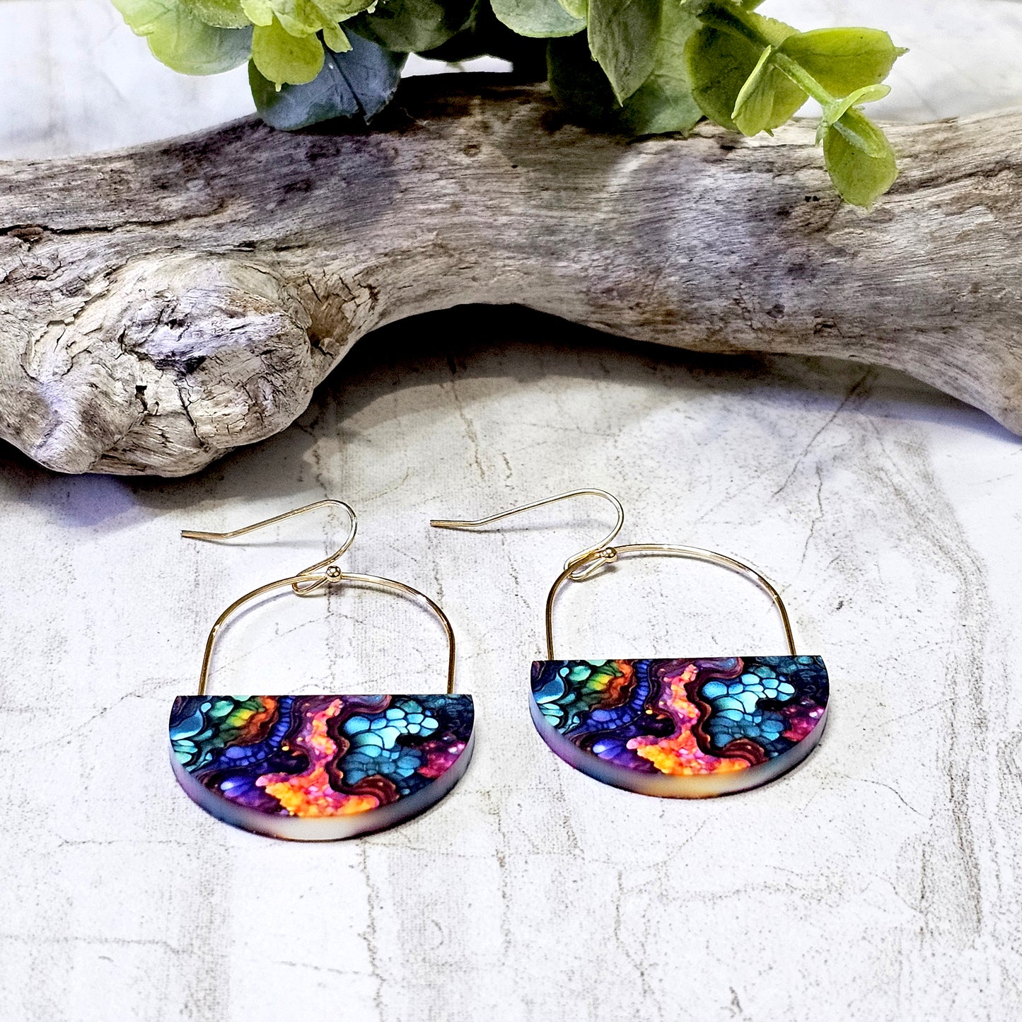 Sublimation Earrings -Abstract -64a