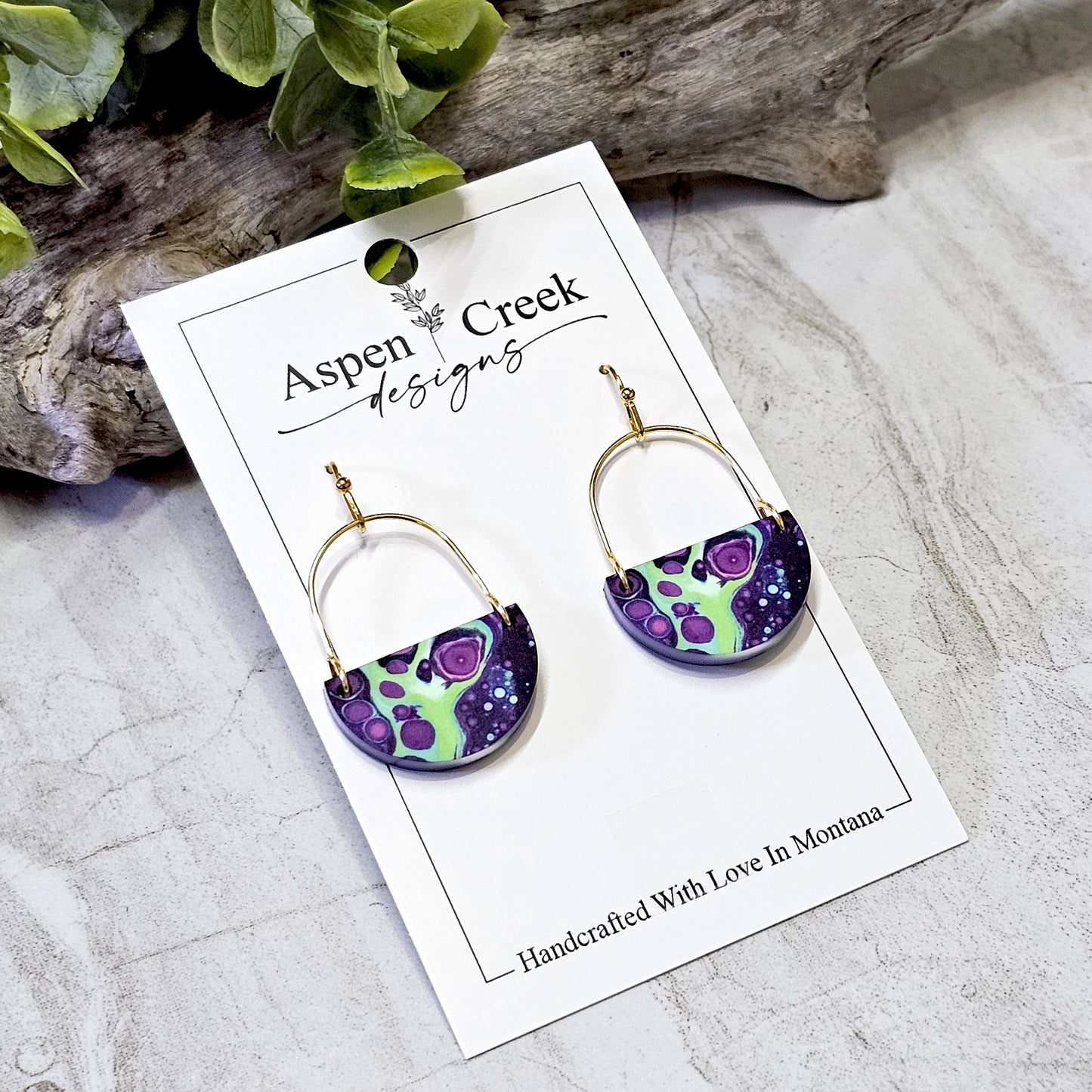 Sublimation Earrings -Abstract -79b