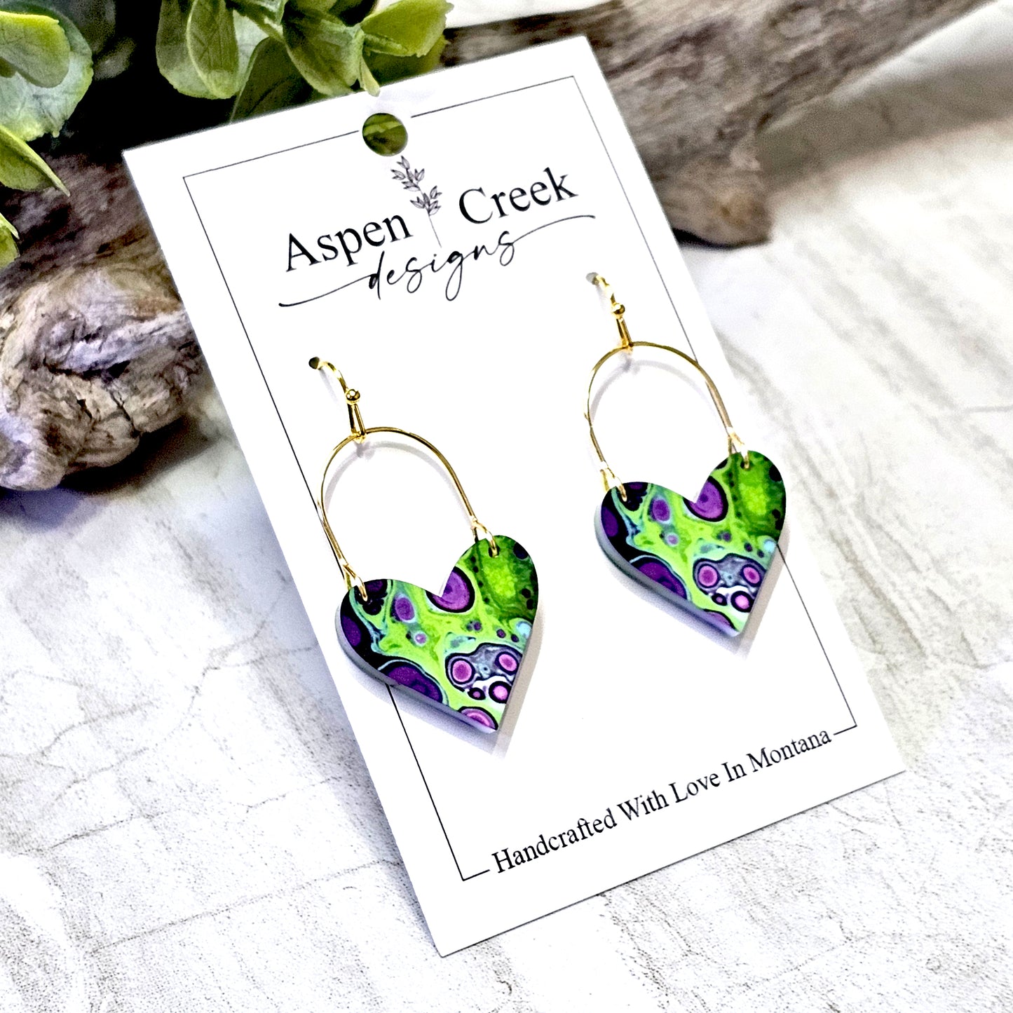 Sublimation Earrings -Abstract -79a