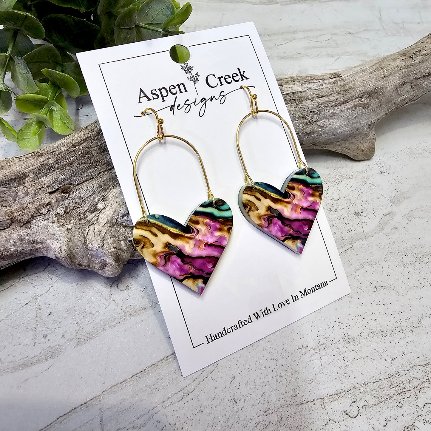 Sublimation Earrings -Abstract- 9b