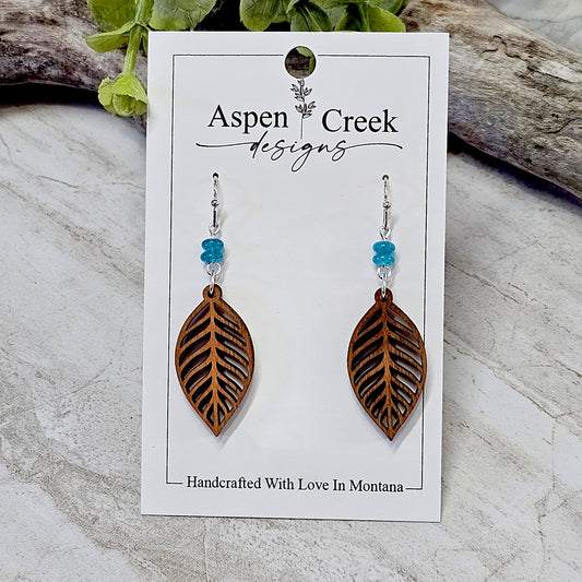 Wood And Beads Earrings-WB-17