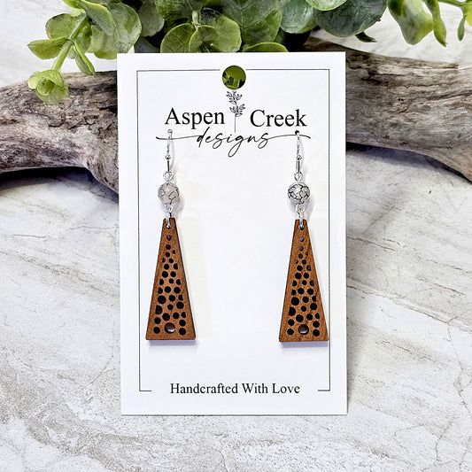 Wood And Beads Earrings-WB-26