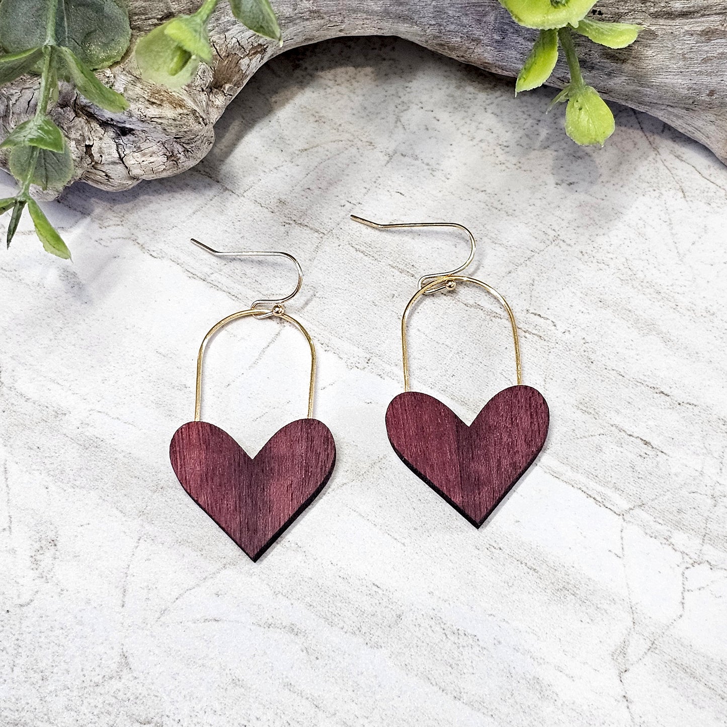 Wood And Wire/Metal Earrings- WW-1