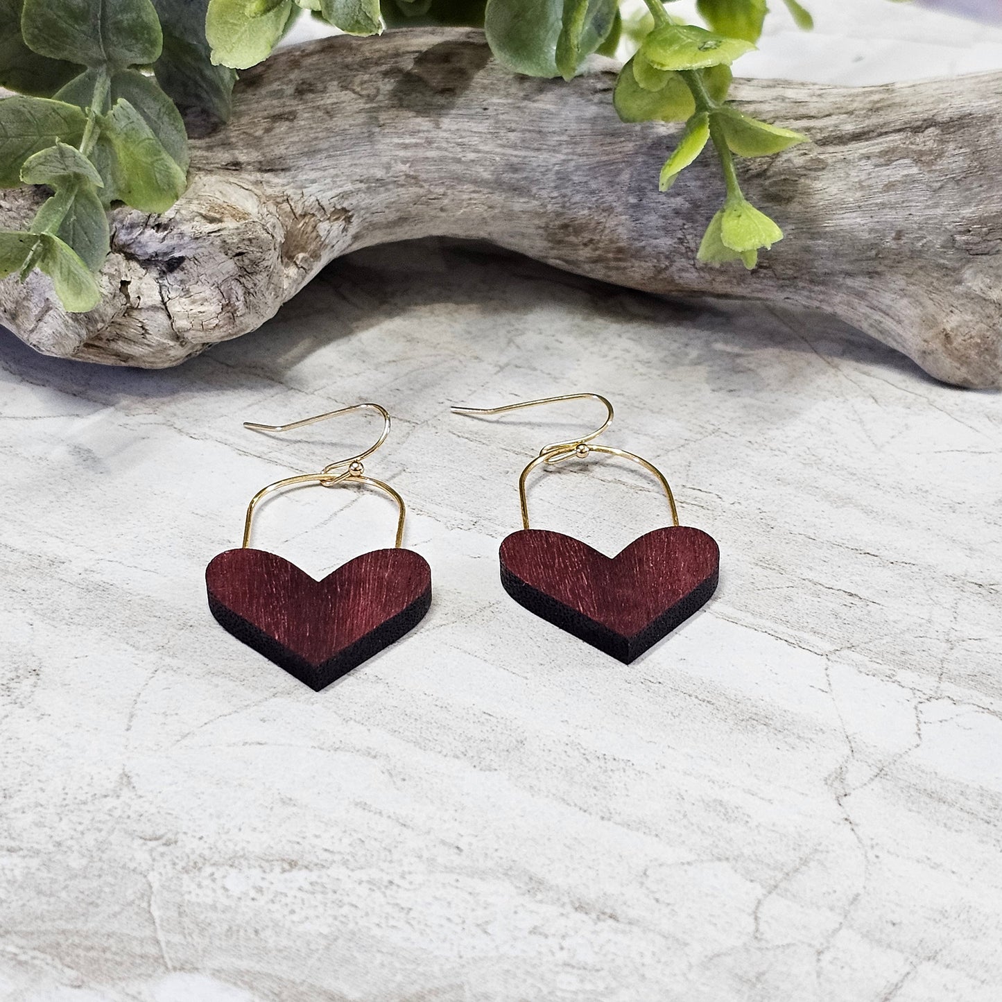 Wood And Wire/Metal Earrings- WW-1