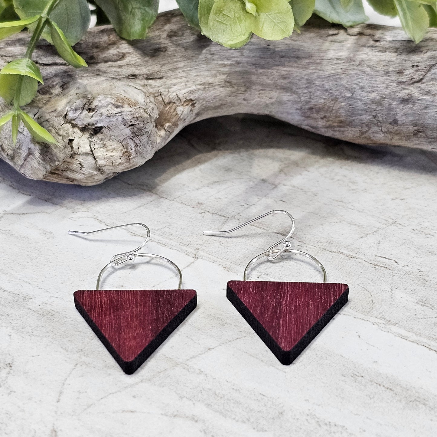 Wood And Wire/Metal Earrings- WW-17