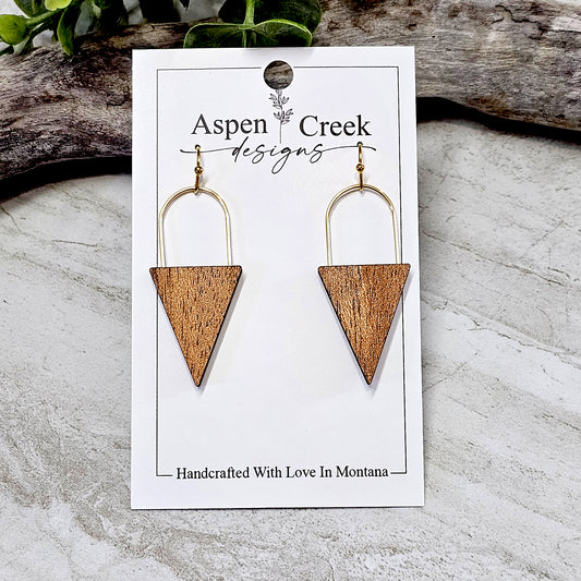 Wood And Wire/Metal Earrings- WW-20