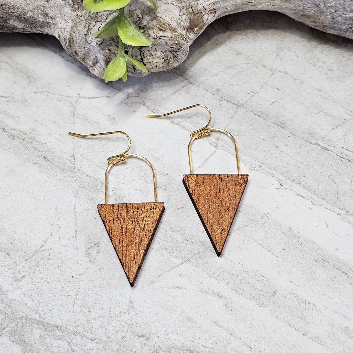 Wood And Wire/Metal Earrings- WW-20